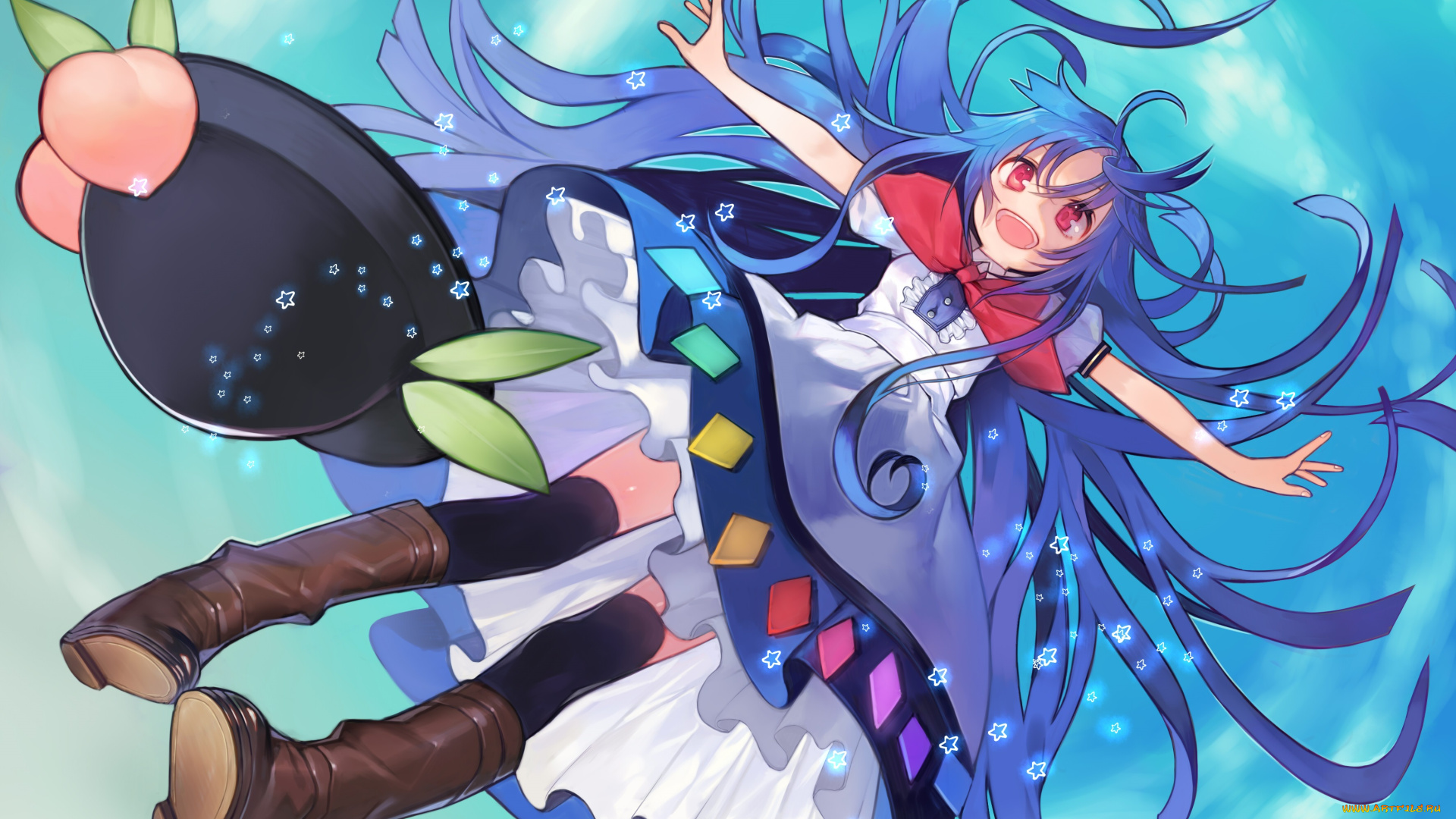 аниме, touhou, hinanawi, tenshi