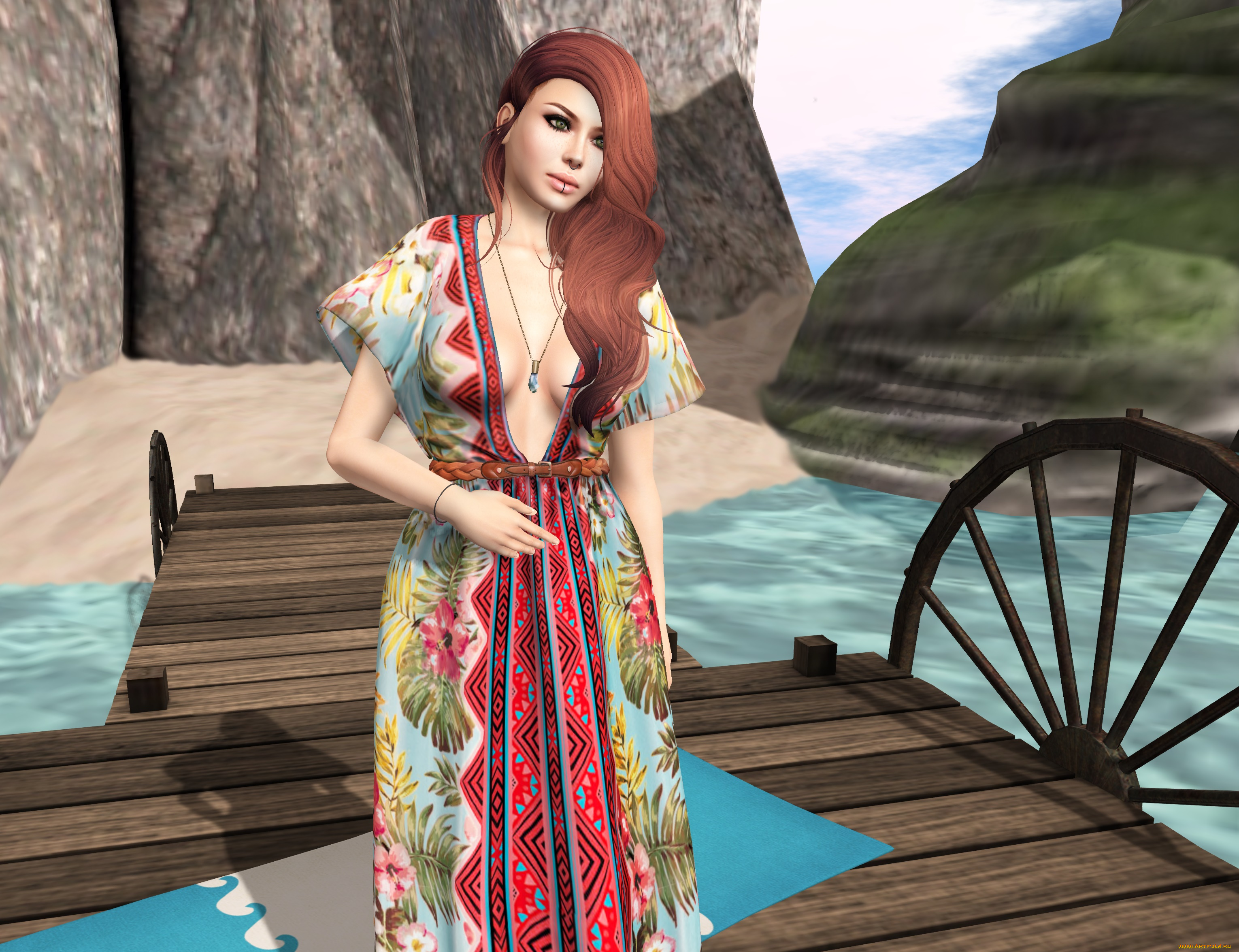 3д, графика, люди, , people, девушка, взгляд, фон