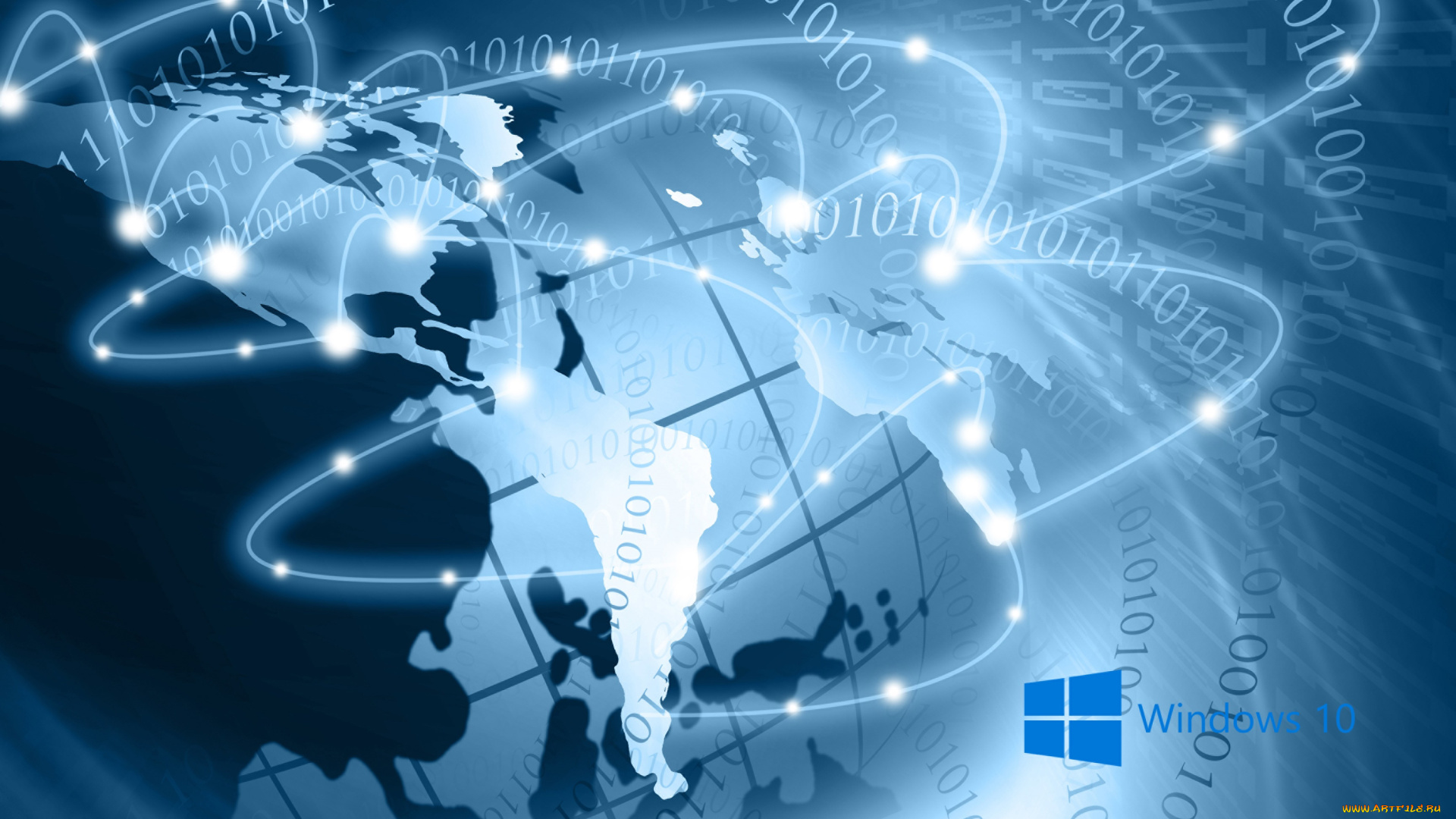 компьютеры, windows, , 10, фон, логотип