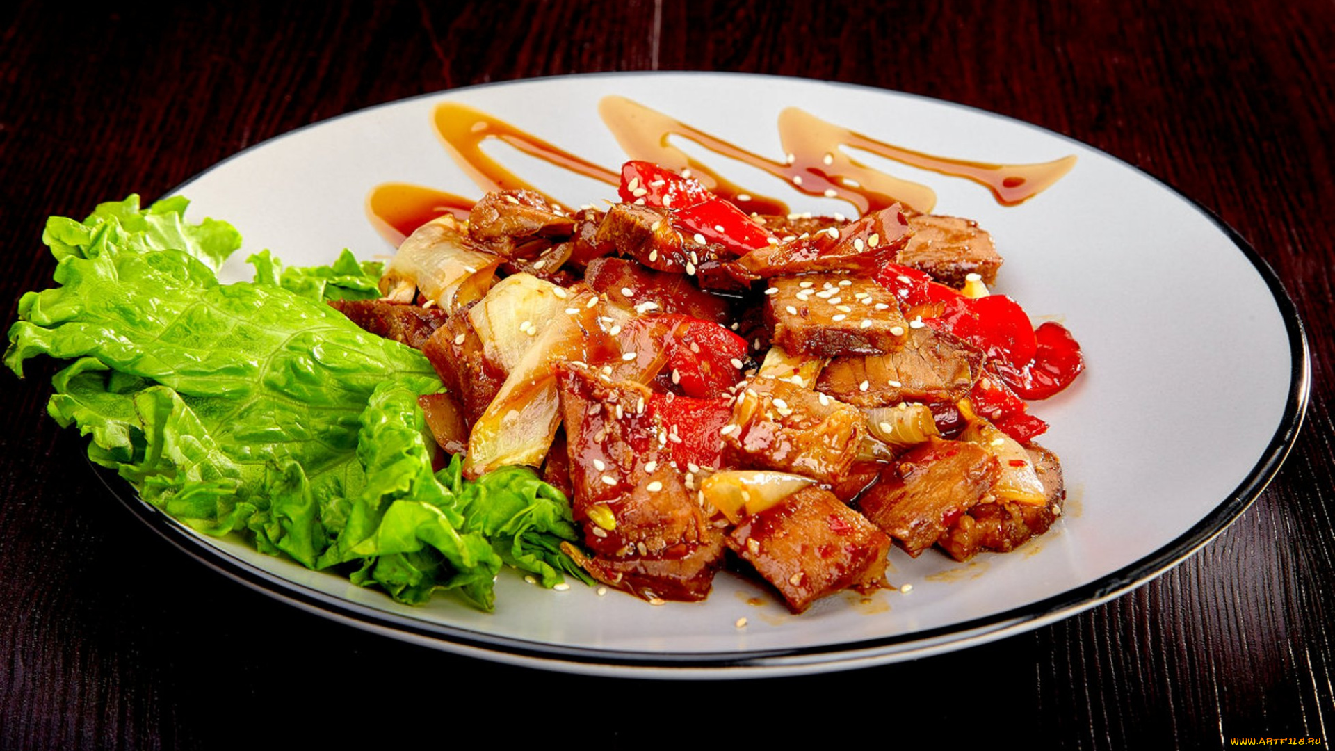 еда, мясные, блюда, мясо, зелень, вторые, блюда