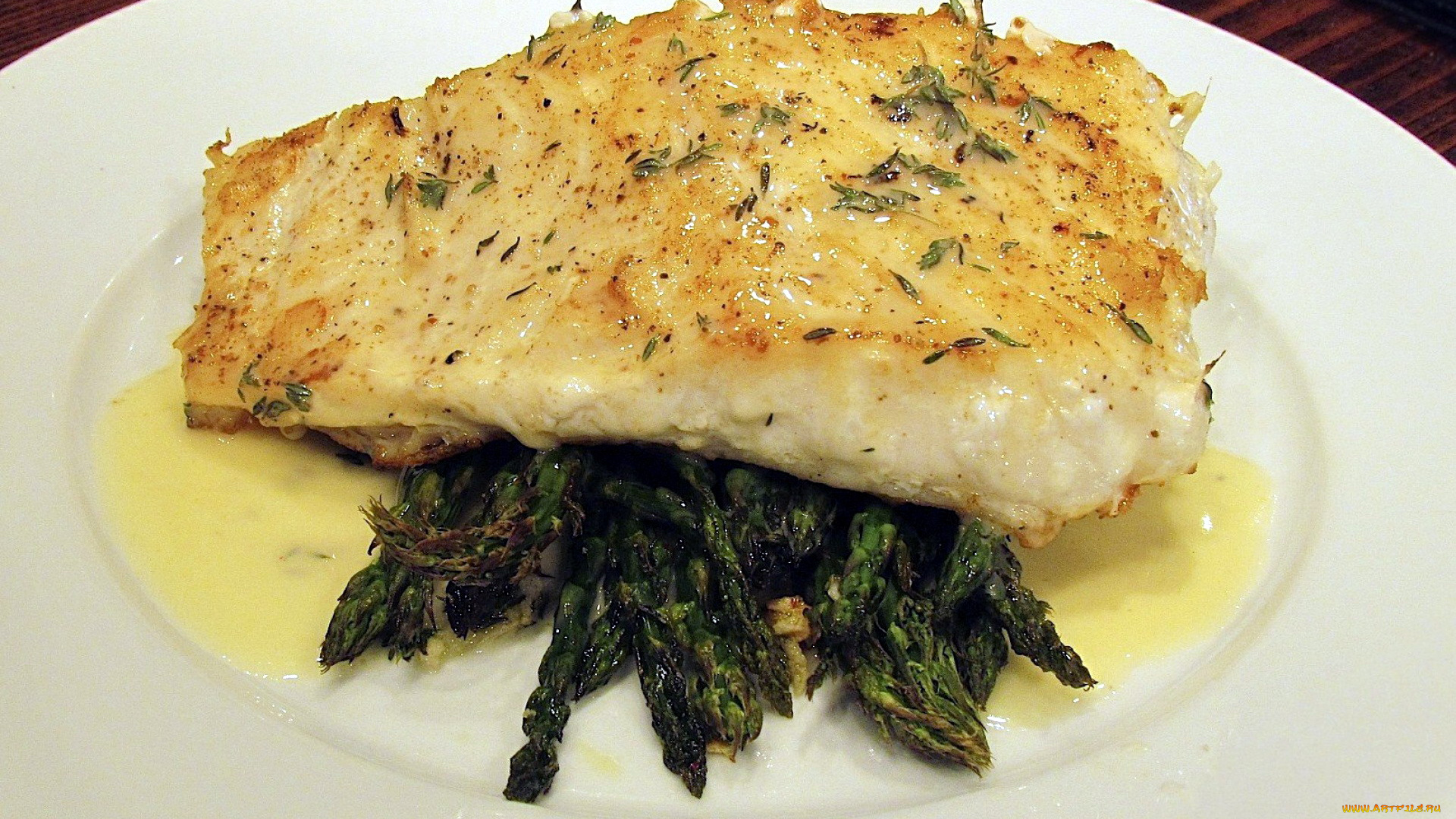 еда, рыбные, блюда, , с, морепродуктами, палтус