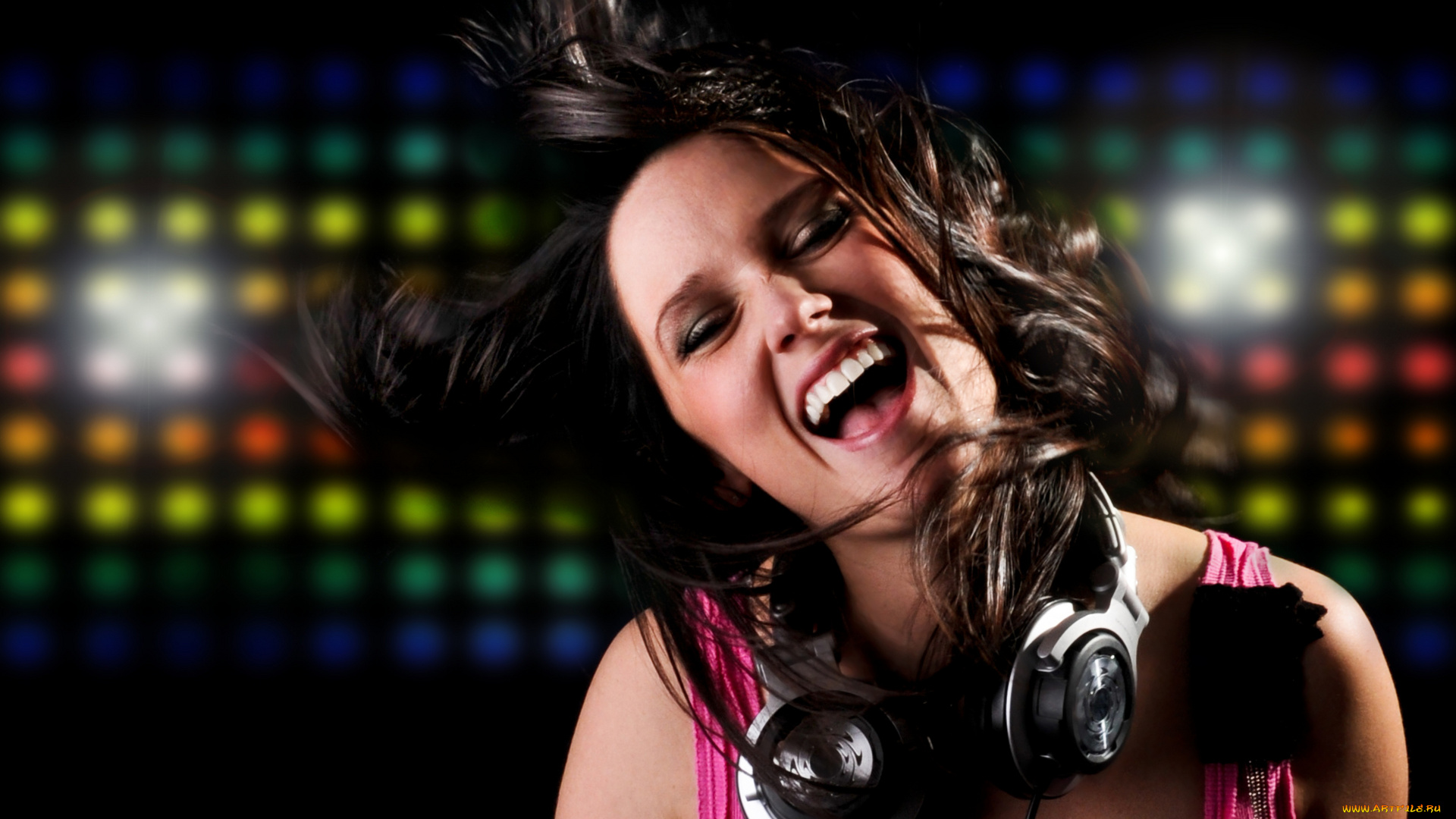 музыка, -другое, эмоции, наушники, девушка