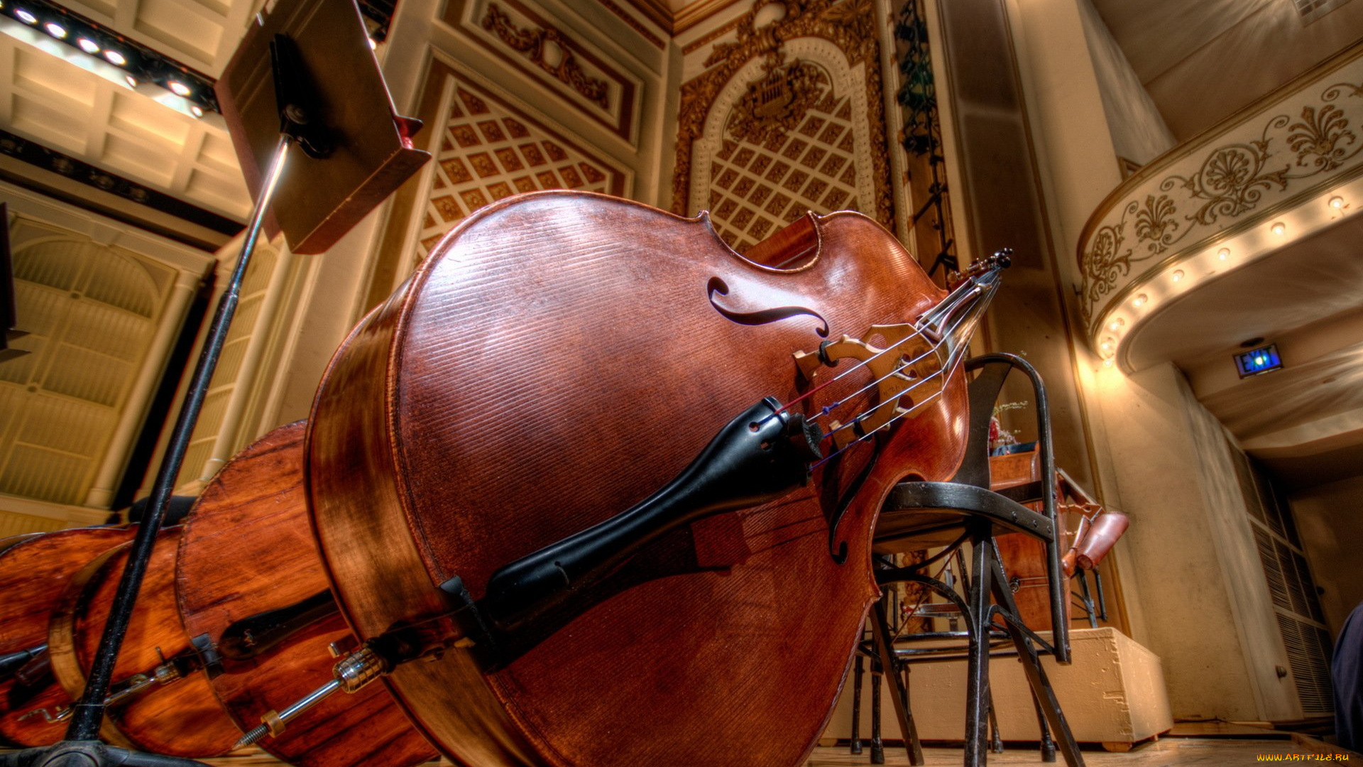 музыка, -музыкальные, инструменты, зал, виолончель
