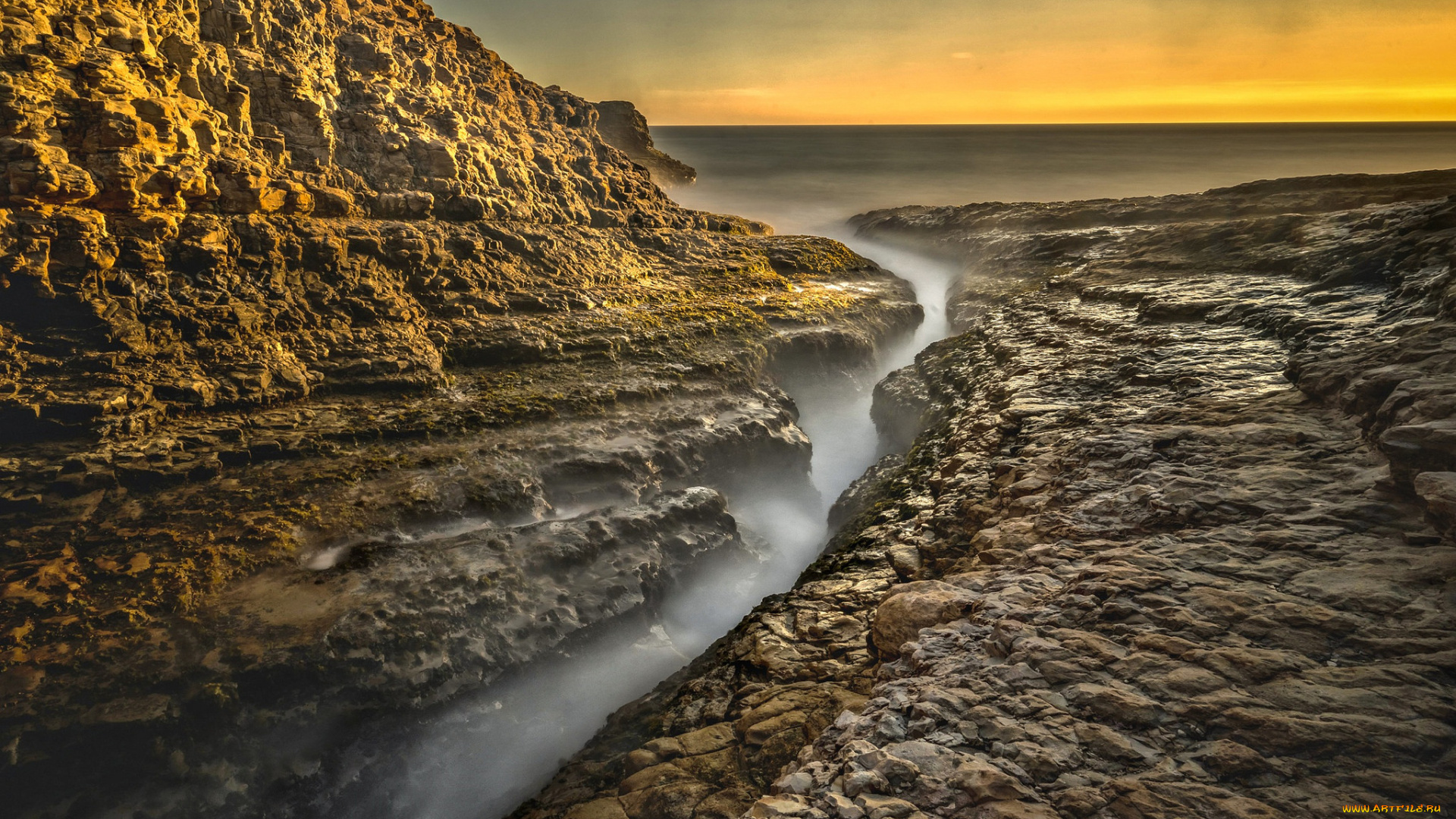 природа, побережье, простор