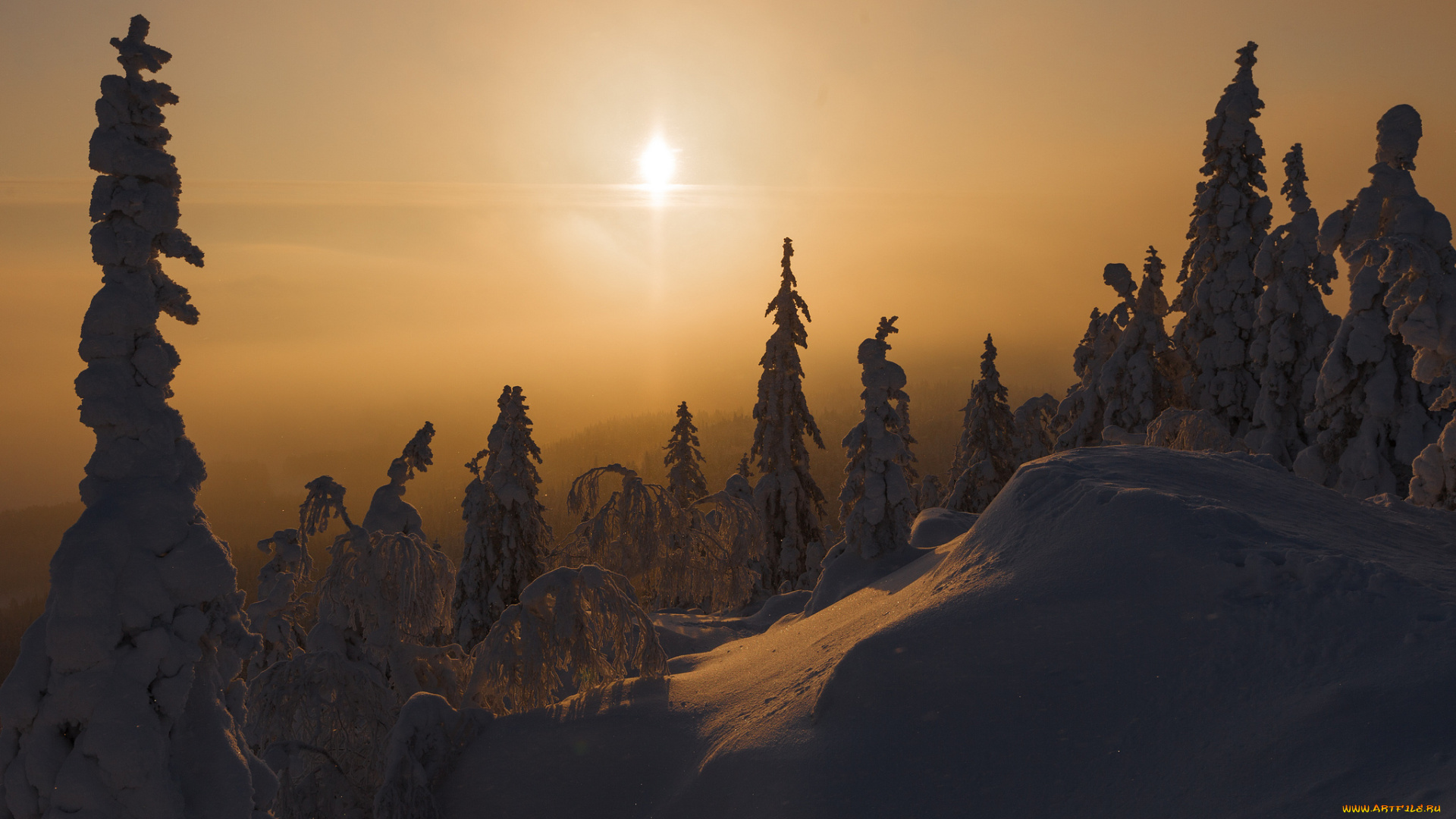 природа, зима, простор