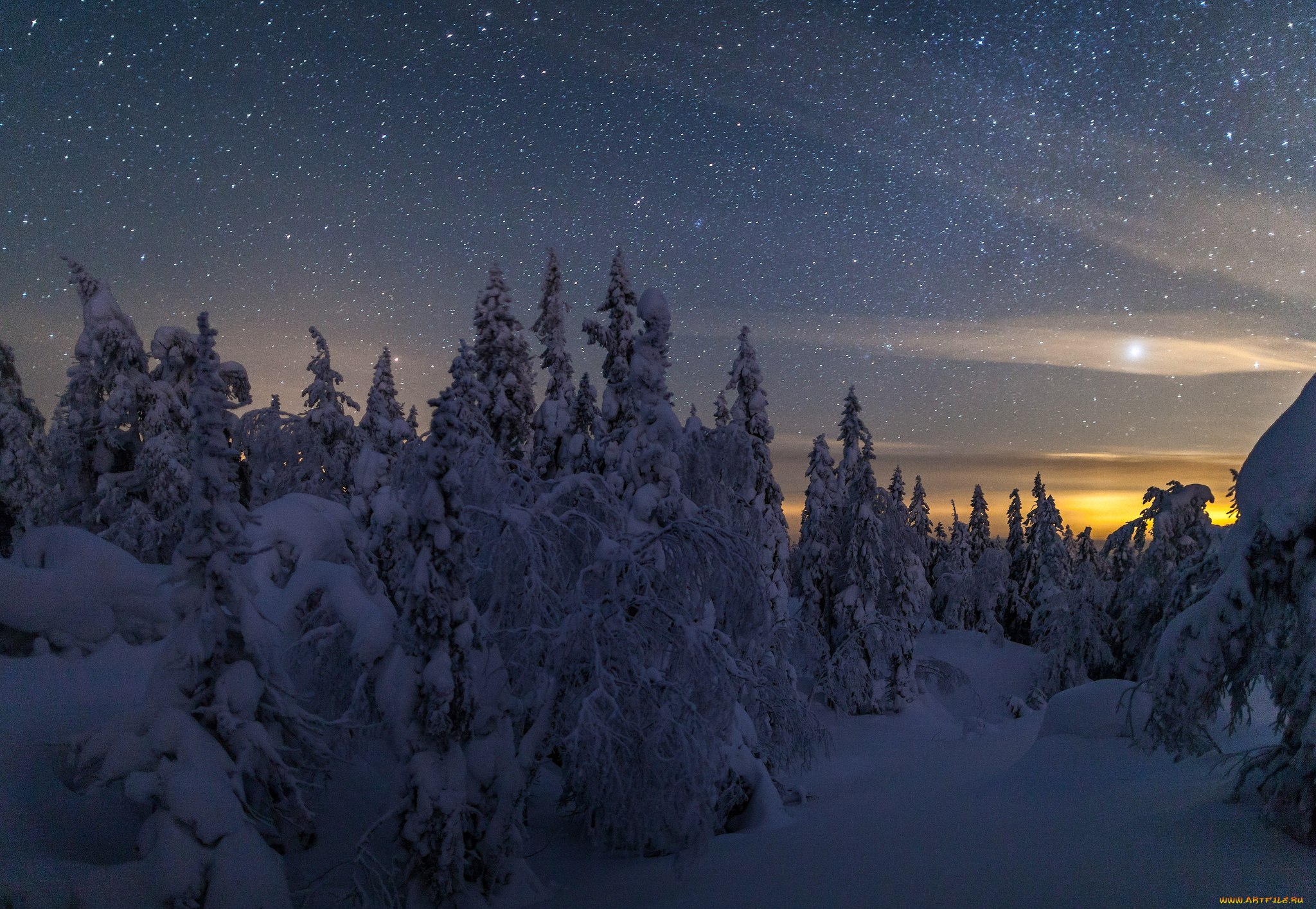 природа, зима, простор