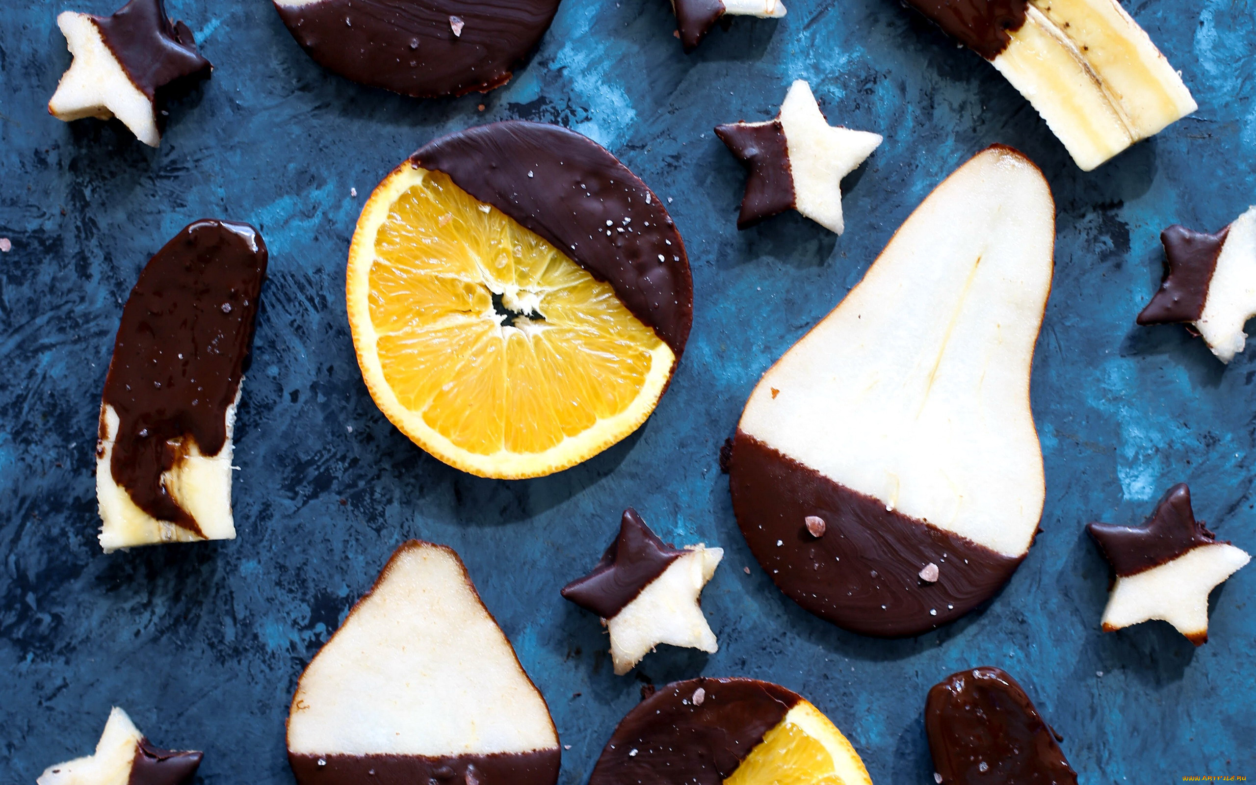еда, цитрусы, шоколад, апельсин