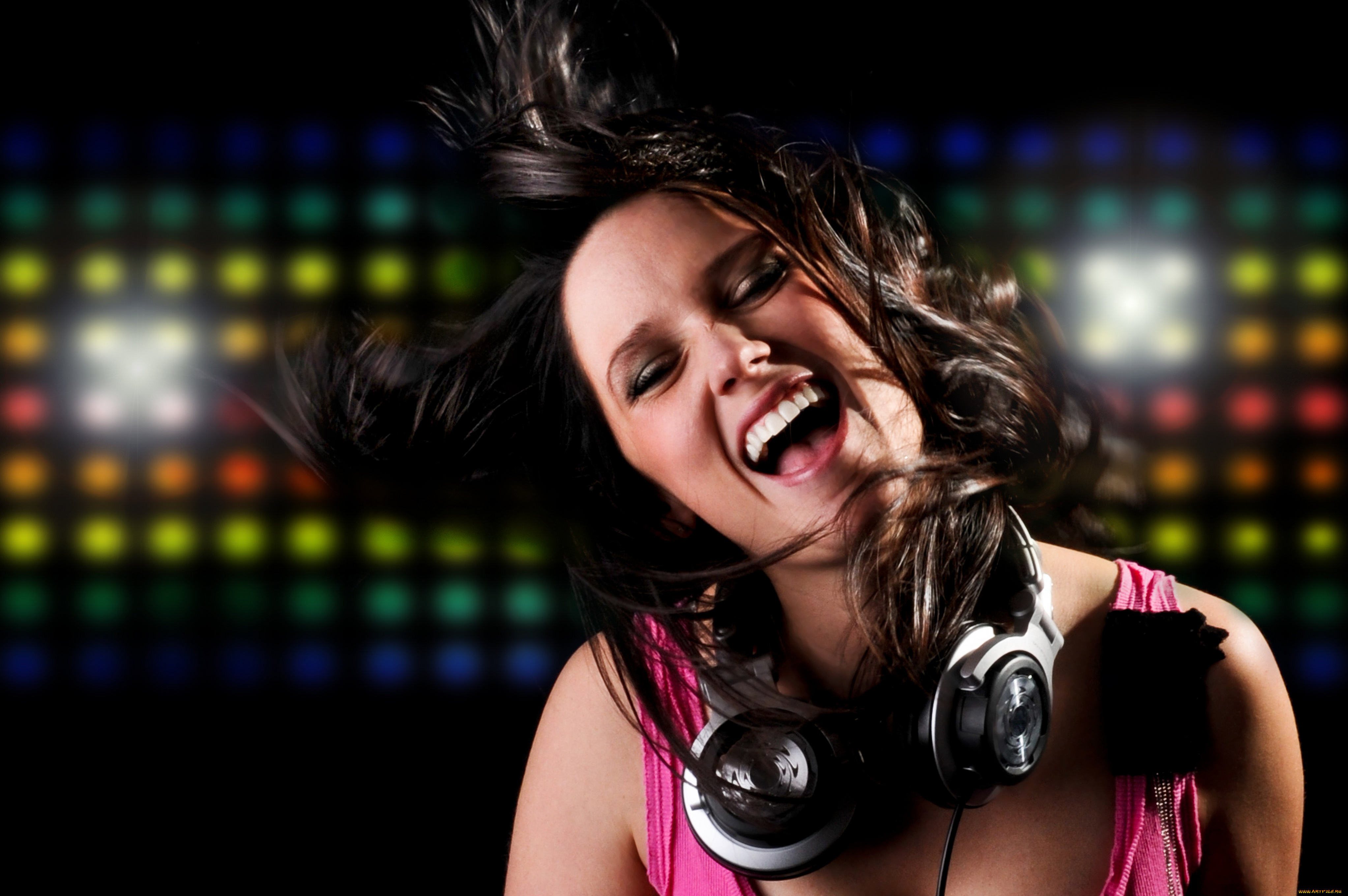 музыка, -другое, эмоции, наушники, девушка