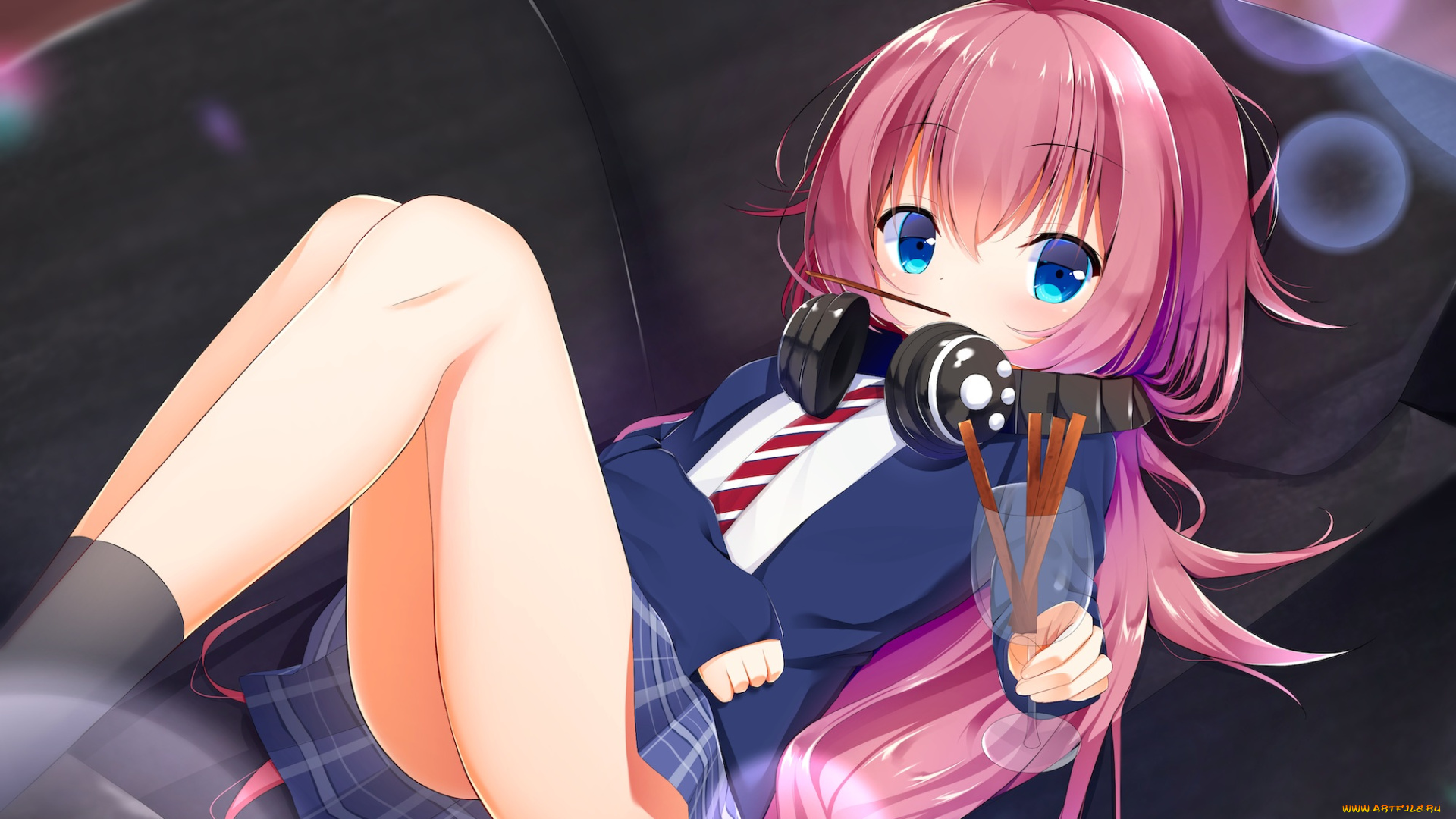 аниме, музыка, девушка