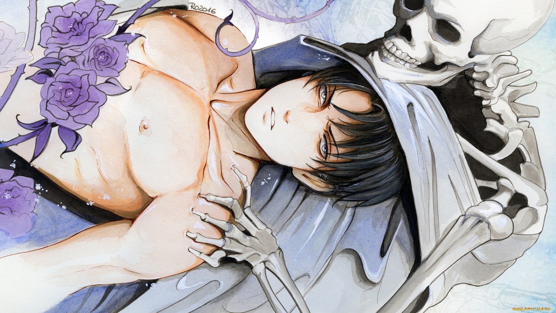 аниме, shingeki, no, kyojin, скелет