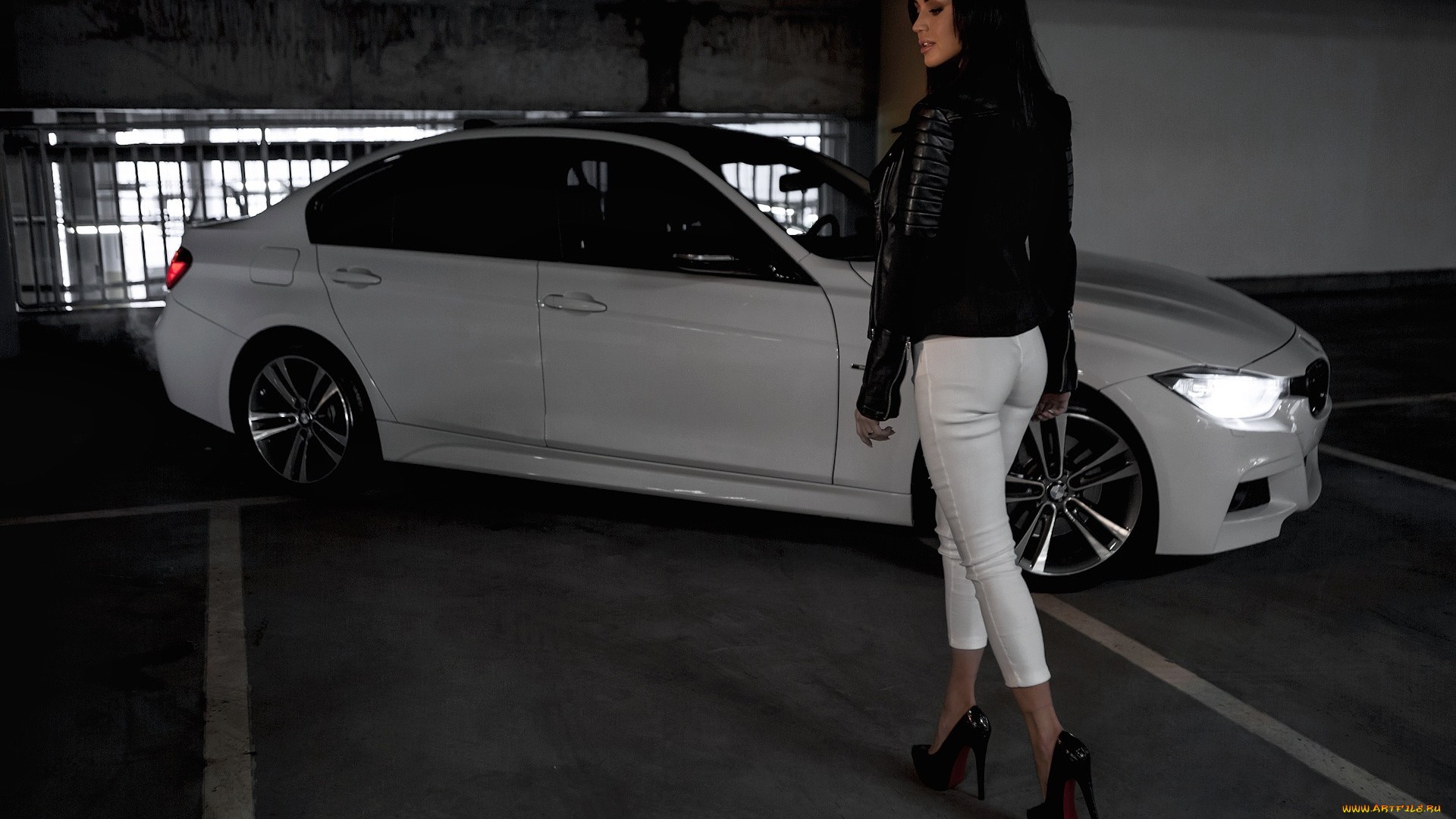 автомобили, -авто, с, девушками, взгляд, фон, девушка