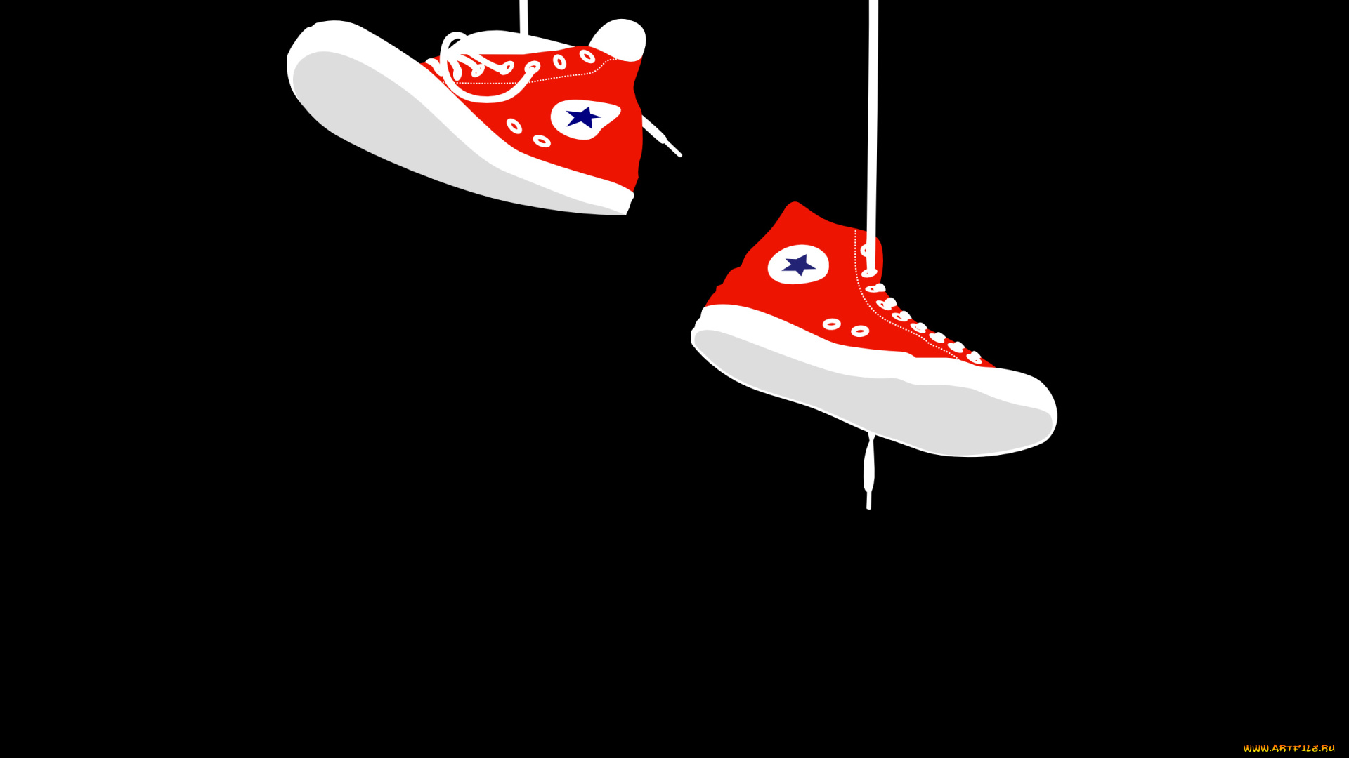рисованное, минимализм, шнурки, кеды, пара