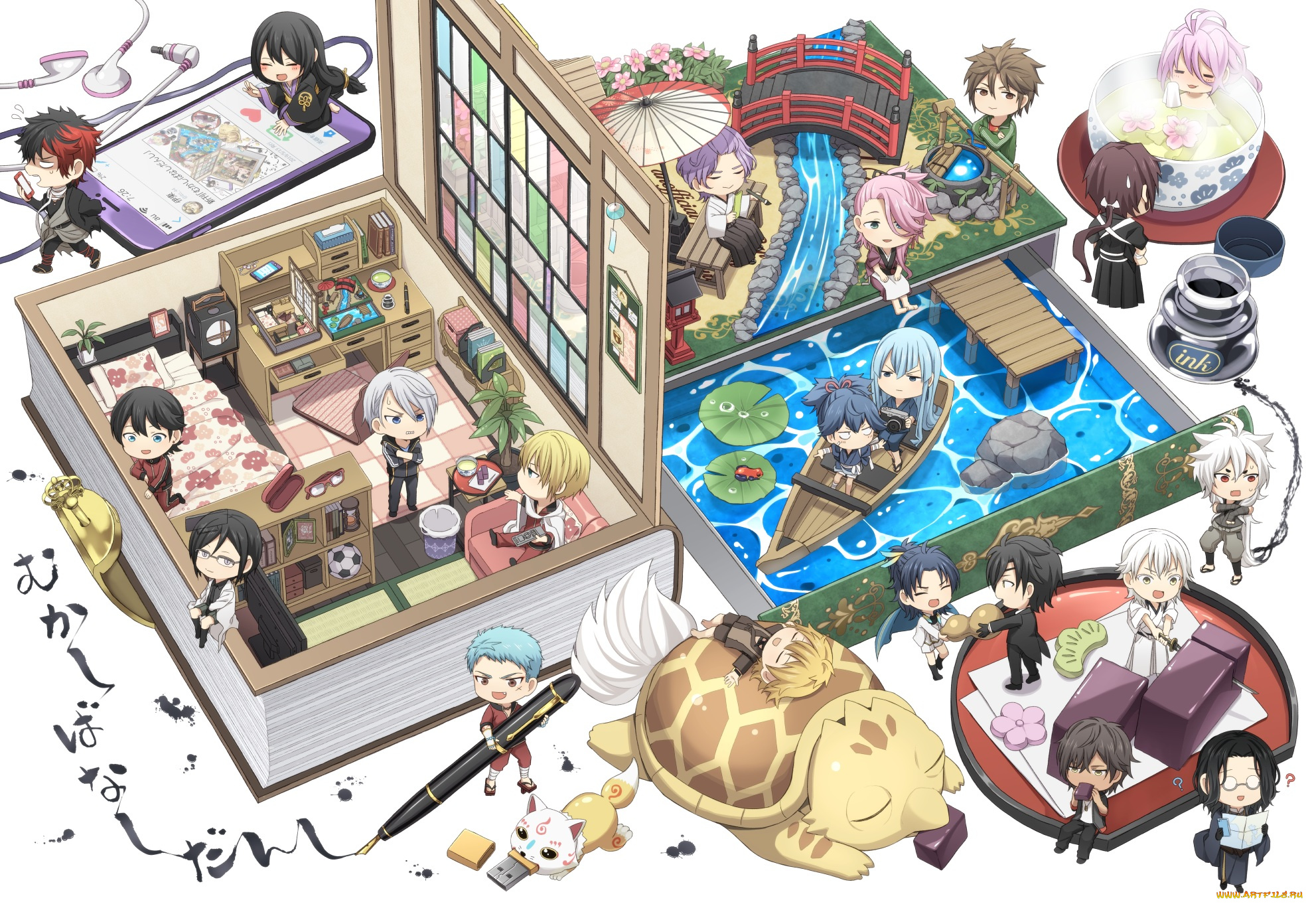 аниме, touken, ranbu, малыши