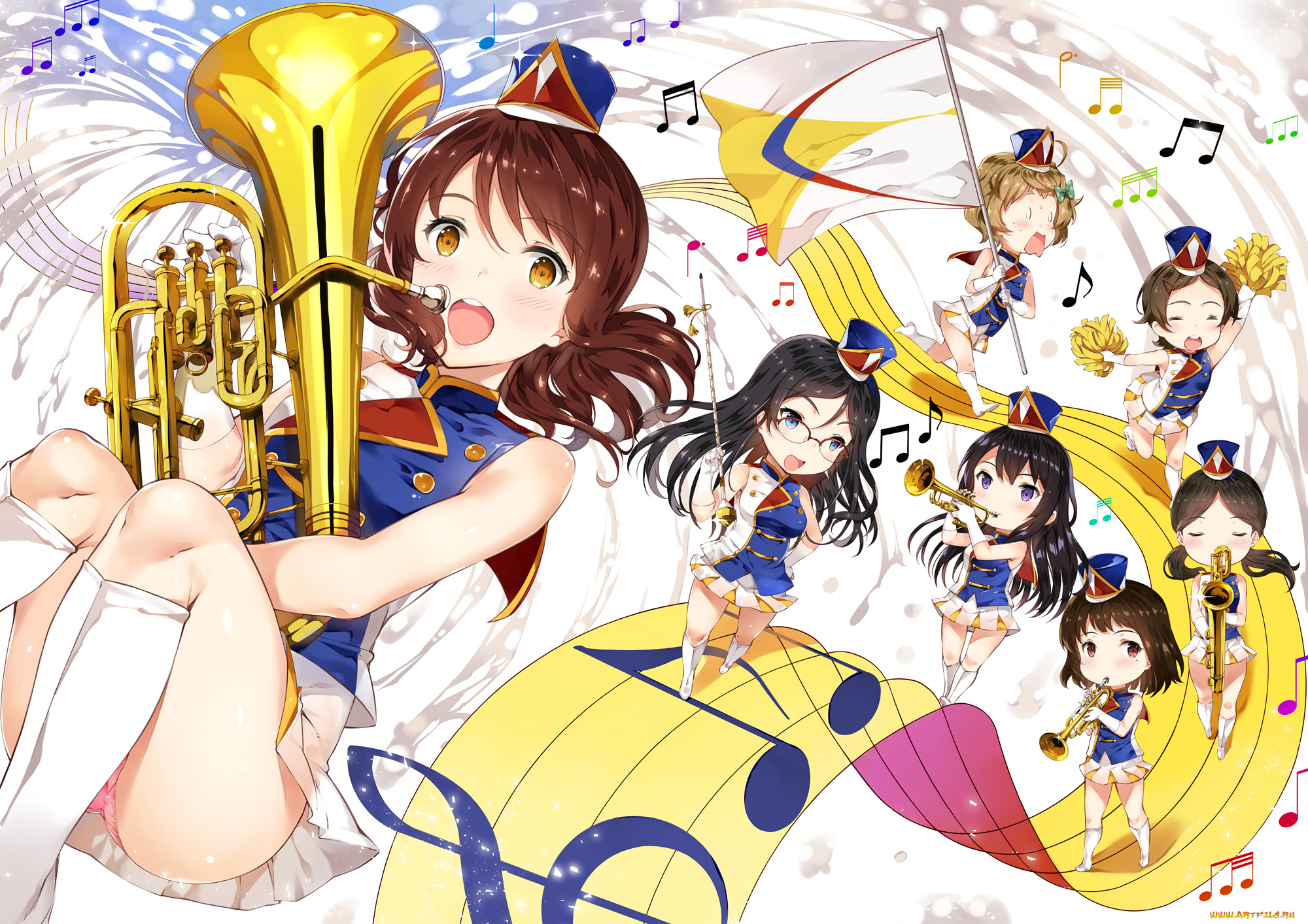 аниме, hibike, euphonium, девушки