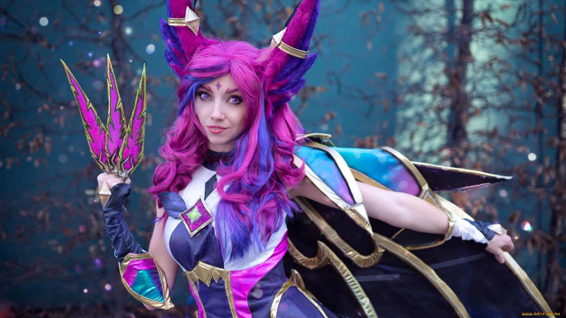 девушки, -, креатив, , косплей, шая, костюм, плащ, перья, little, jem