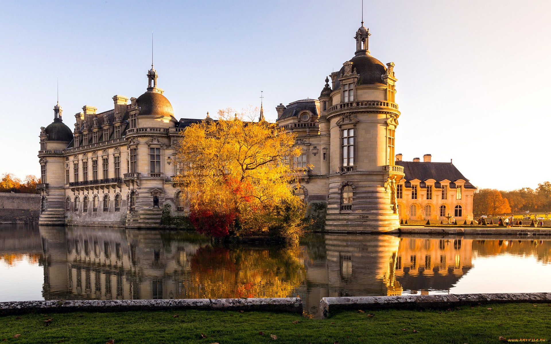 chateau, de, chantilly, города, замки, франции, chateau, de, chantilly