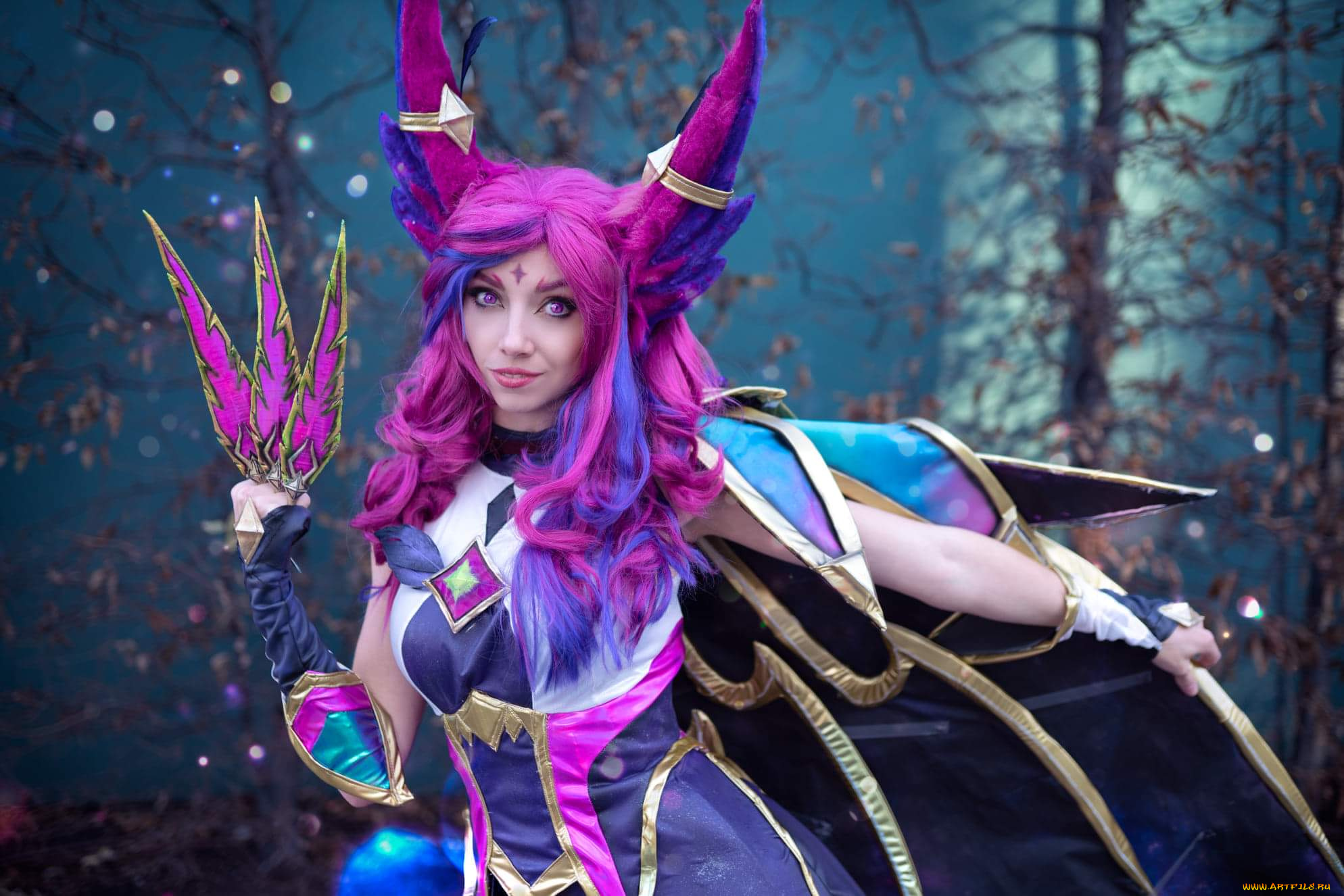 девушки, -, креатив, , косплей, шая, костюм, плащ, перья, little, jem