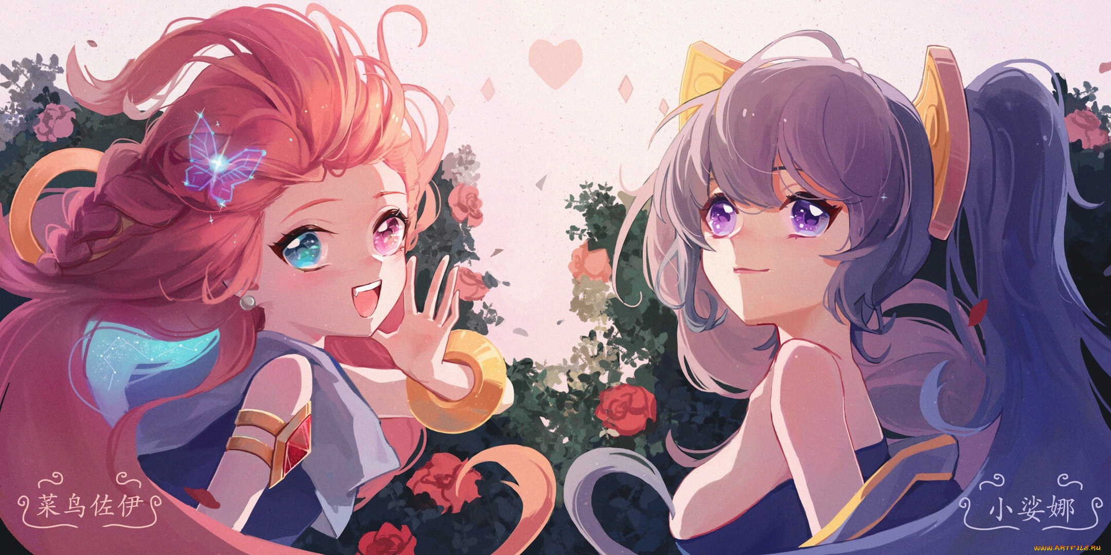 видео, игры, league, of, legends, девушки, розы, zoe, sona