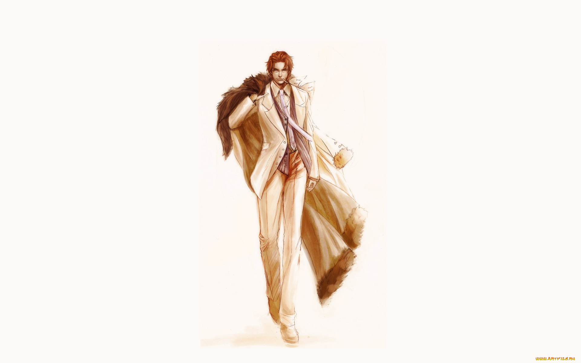 аниме, unknown, , другое, , парень, костюм, пальто