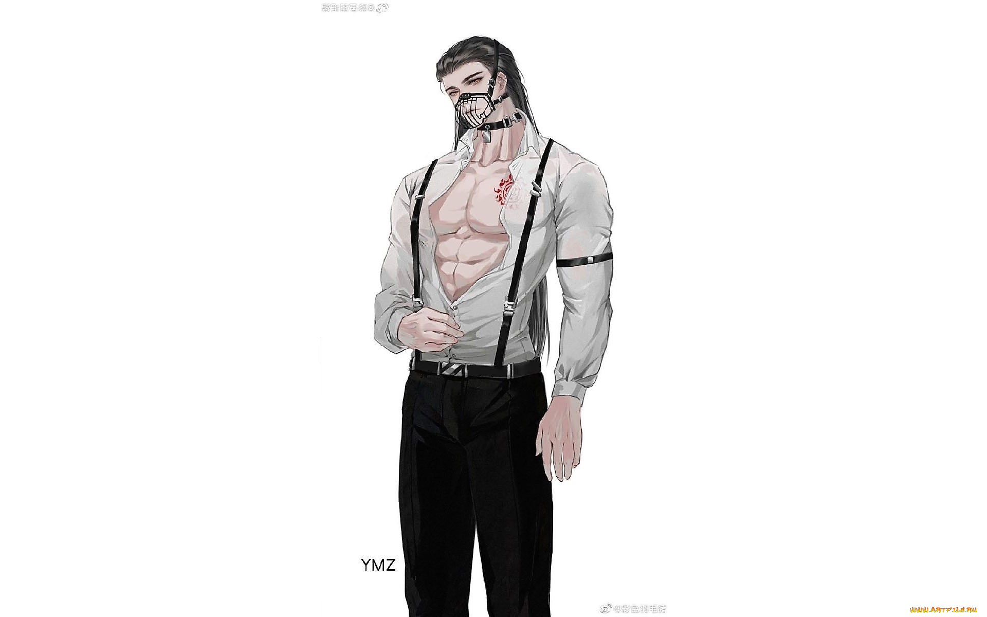 аниме, mo, dao, zu, shi, лань, ванцзи, намордник, подтяжки