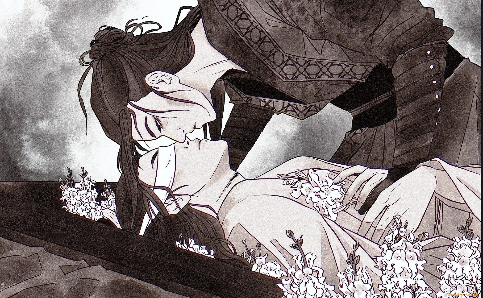 аниме, mo, dao, zu, shi, сюэ, ян, сяо, синчень, гроб, цветы