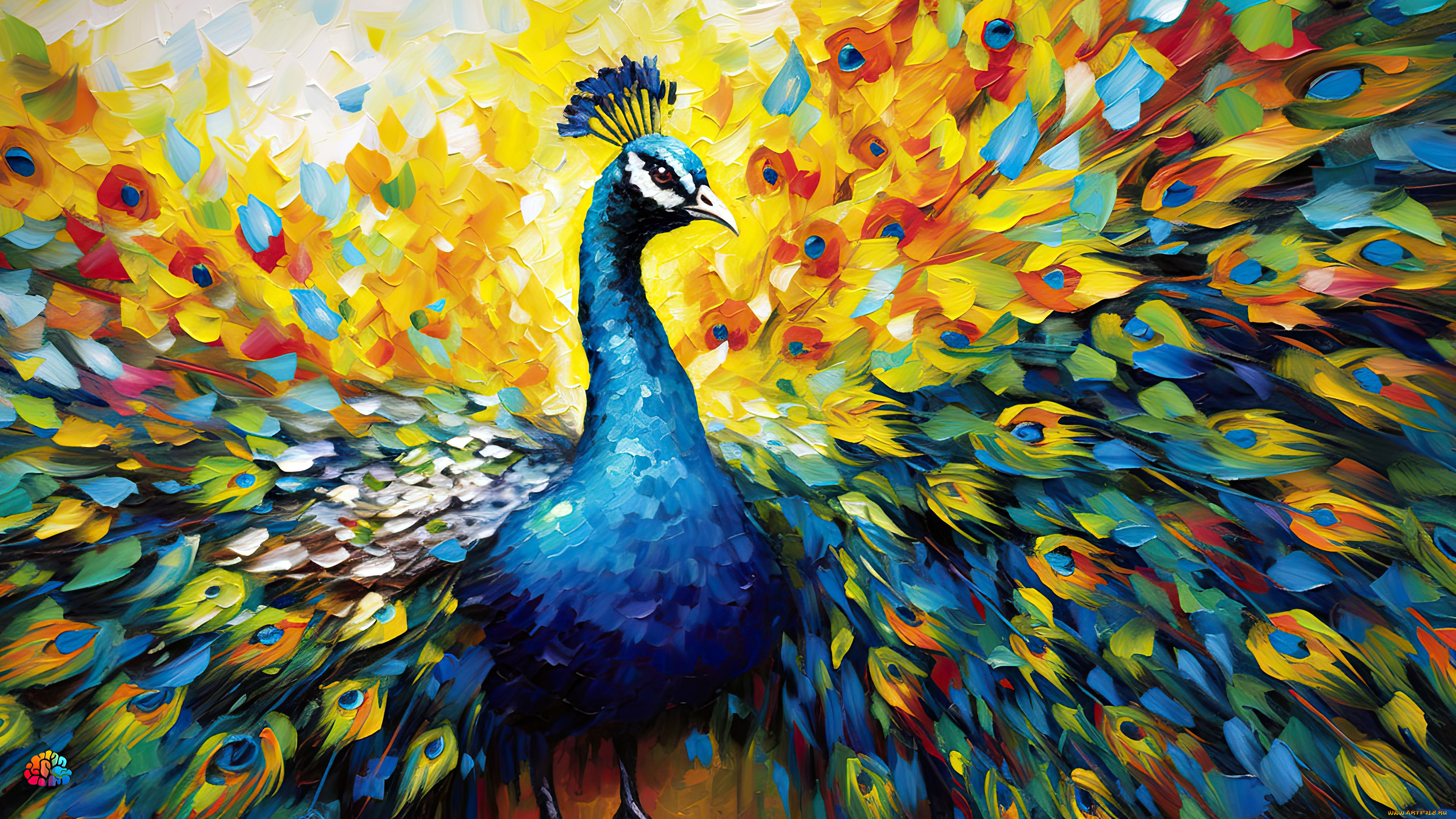 рисованное, животные, , птицы, , павлины, павлин