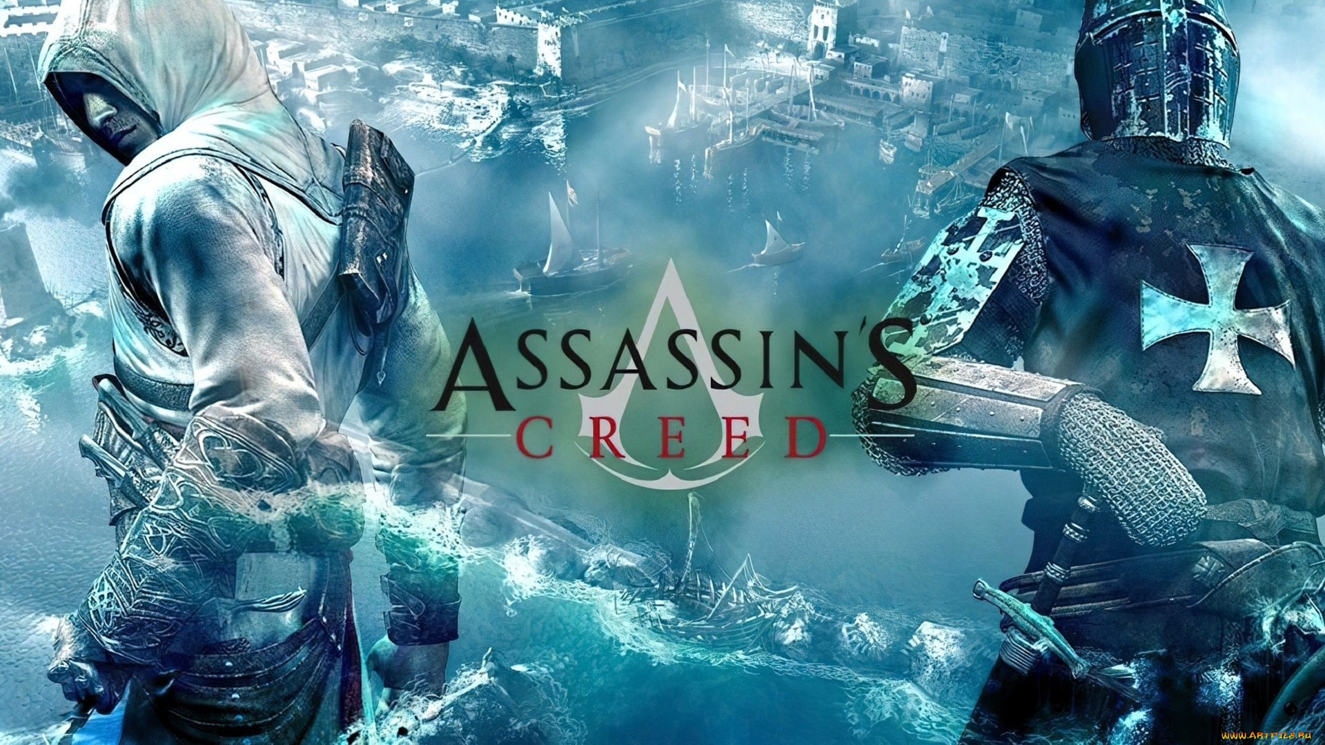 видео, игры, assassin`s, creed, ассасин, рыцарь, город