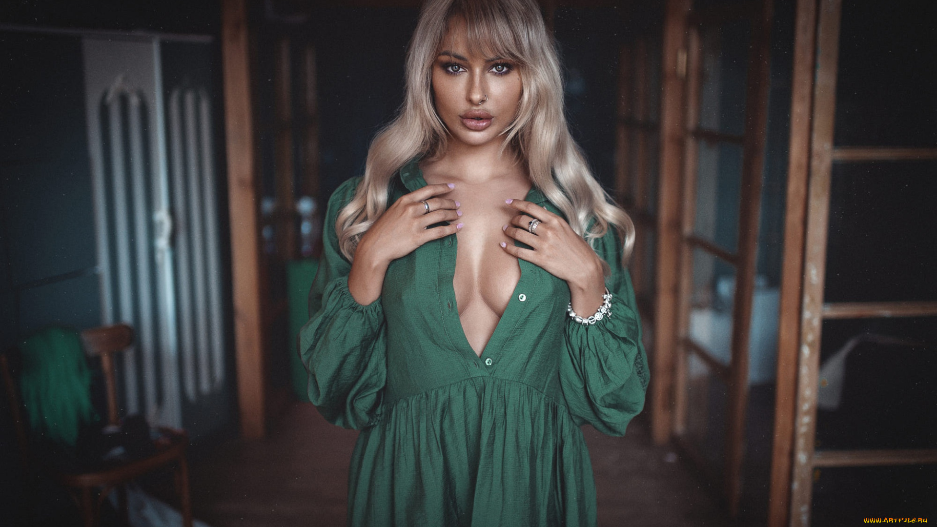 девушки, -, блондинки, , светловолосые, девушка, позирует, dante, lionetti