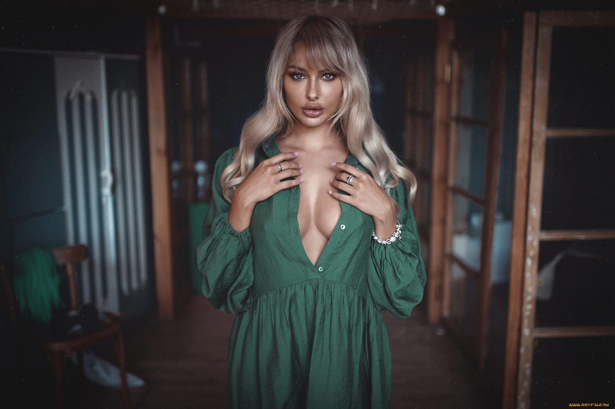 девушки, -, блондинки, , светловолосые, девушка, позирует, dante, lionetti