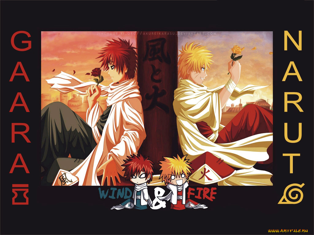 hokage, and, kazekage, аниме, naruto