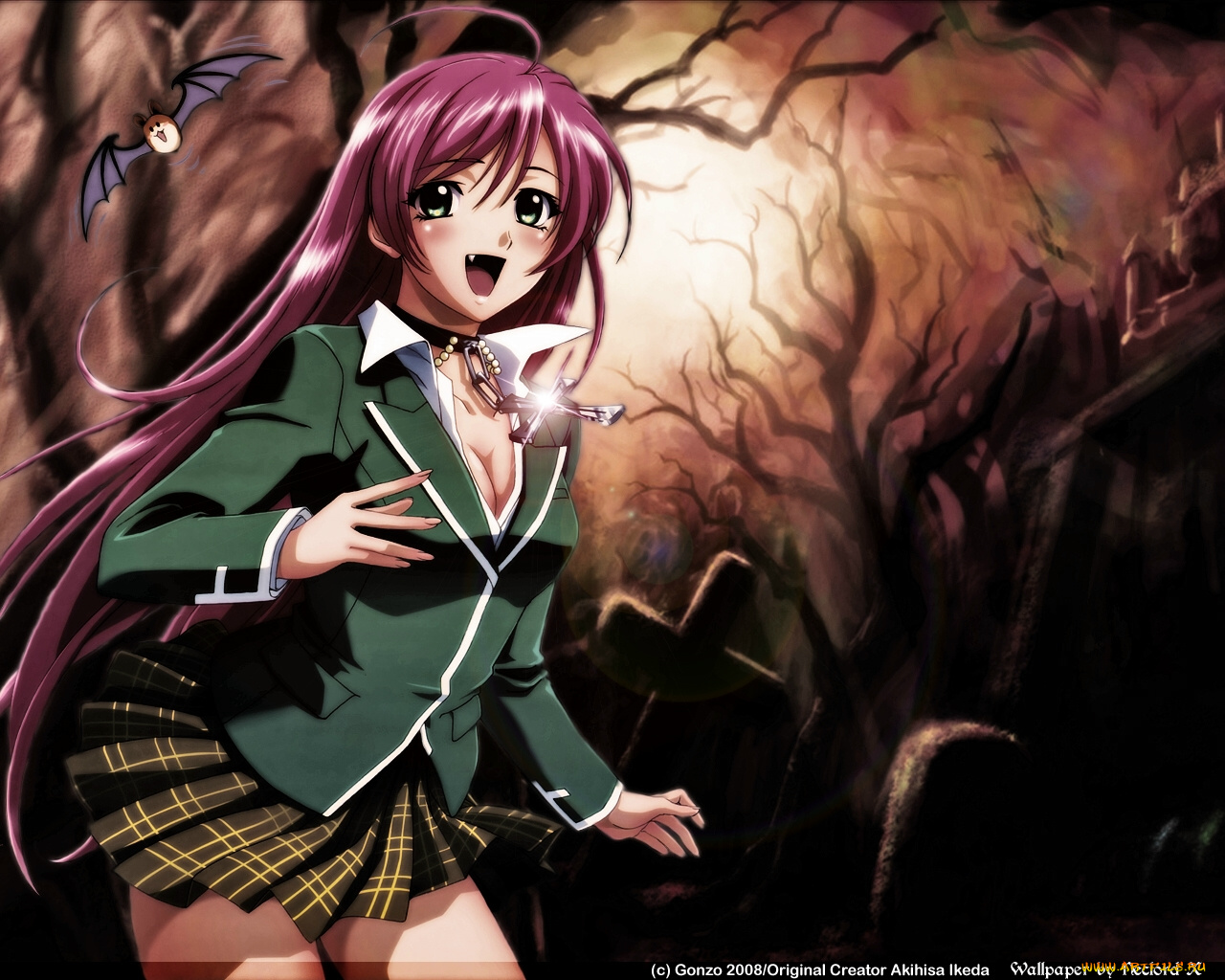 аниме, rosario, vampire