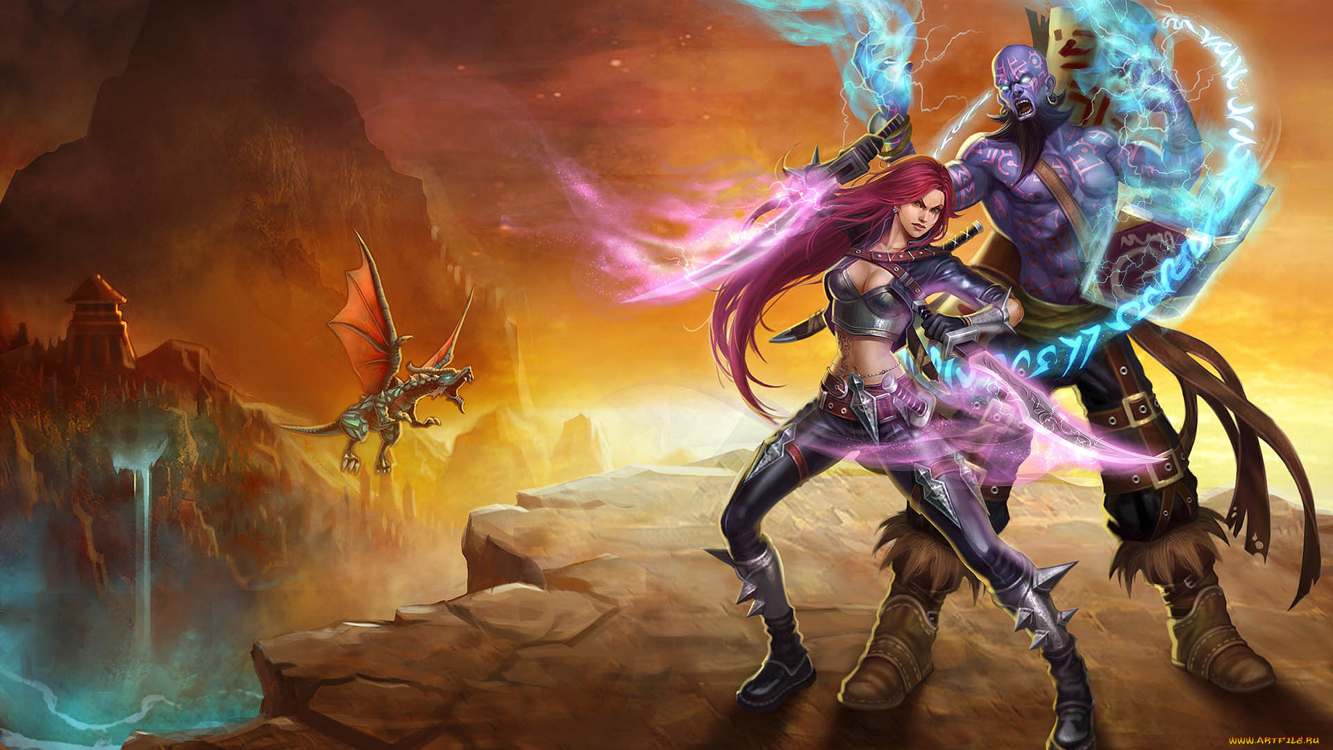 league, of, legends, видео, игры, katarina, ryze