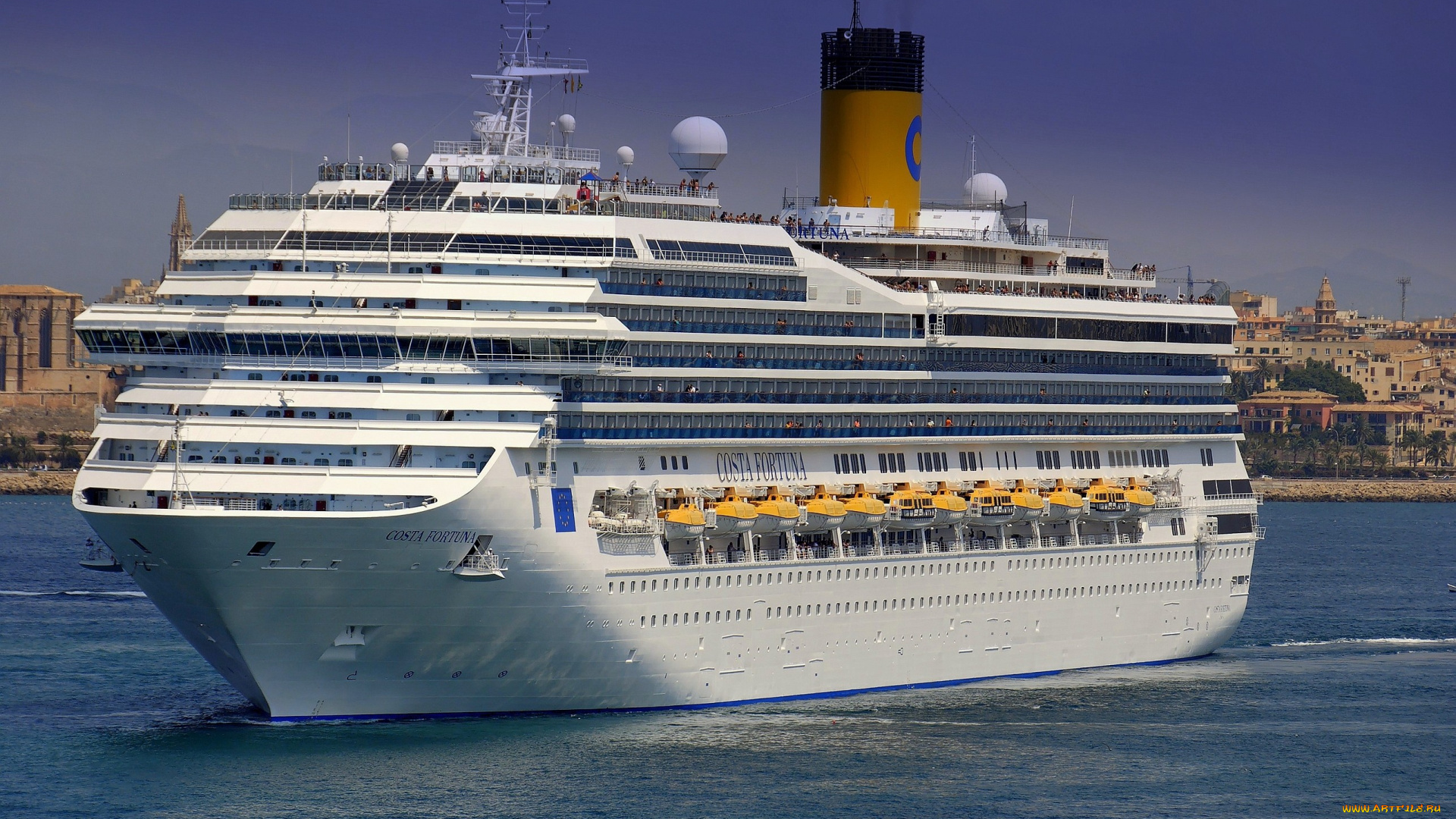 корабли, лайнеры, большой, вода, круиз