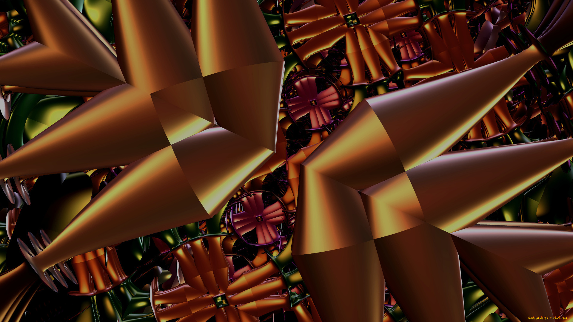 3д, графика, fractal, фракталы, узор, цвета, фон