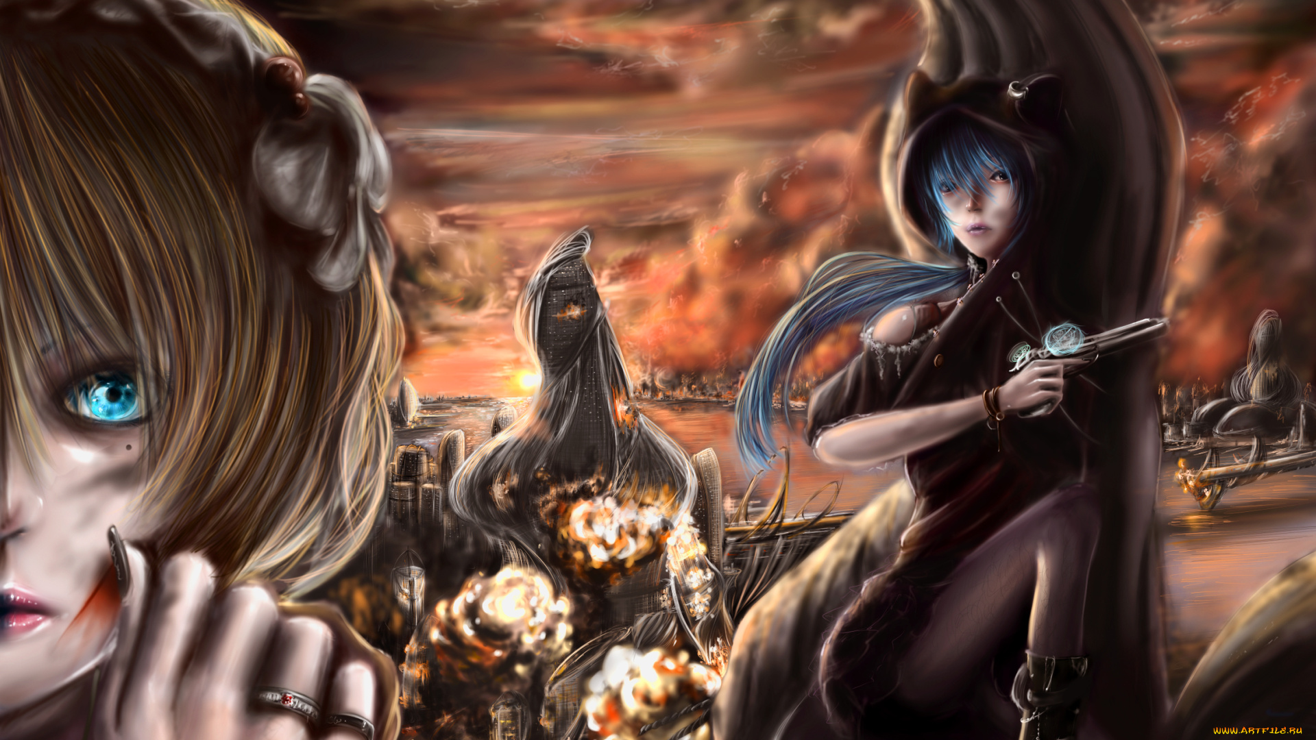 аниме, vocaloid, hatsune, miku, kagamine, len