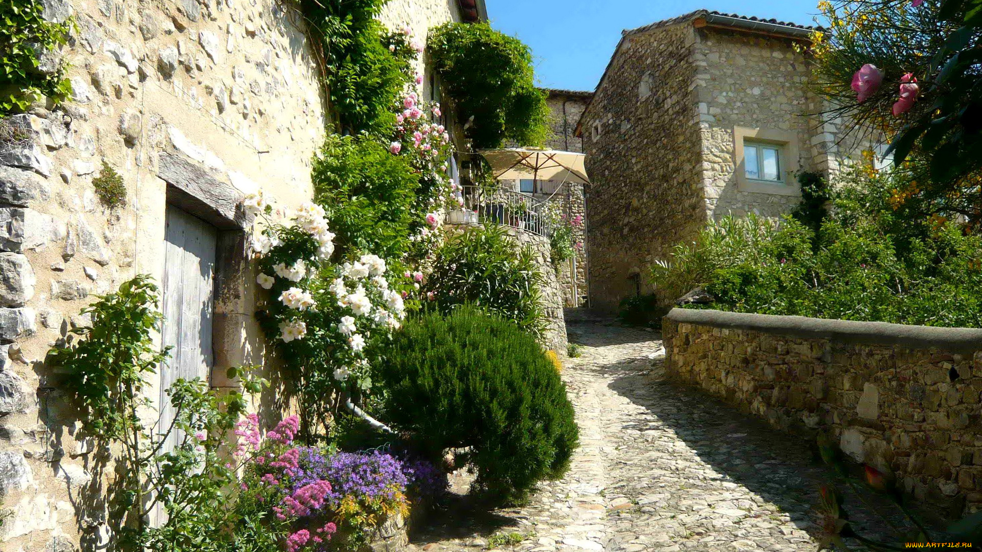 франция, мирманд, города, улицы, площади, набережные, дома, цветы, улочка