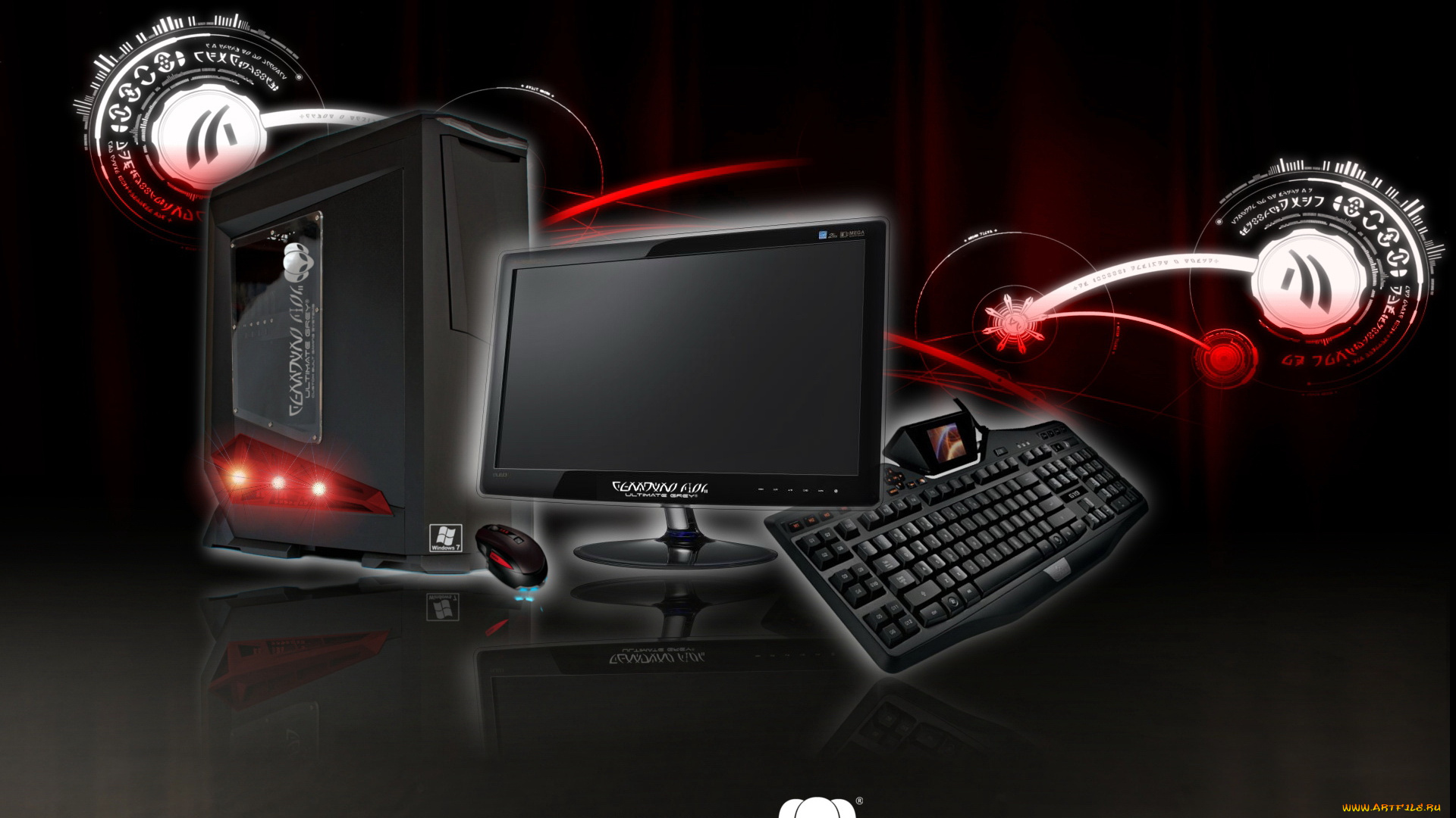 компьютеры, мониторы, ноутбуки, мышка, клавиатура, монитор