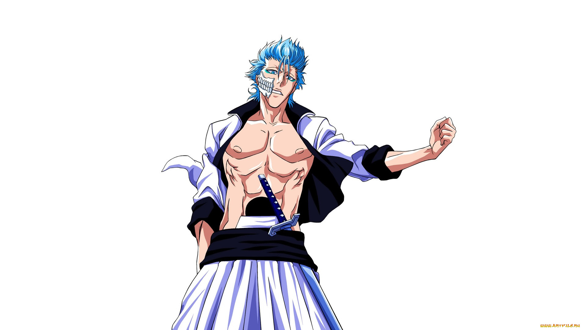 аниме, bleach, парень, гримджоу, блич, арранкар, эспада, шестой