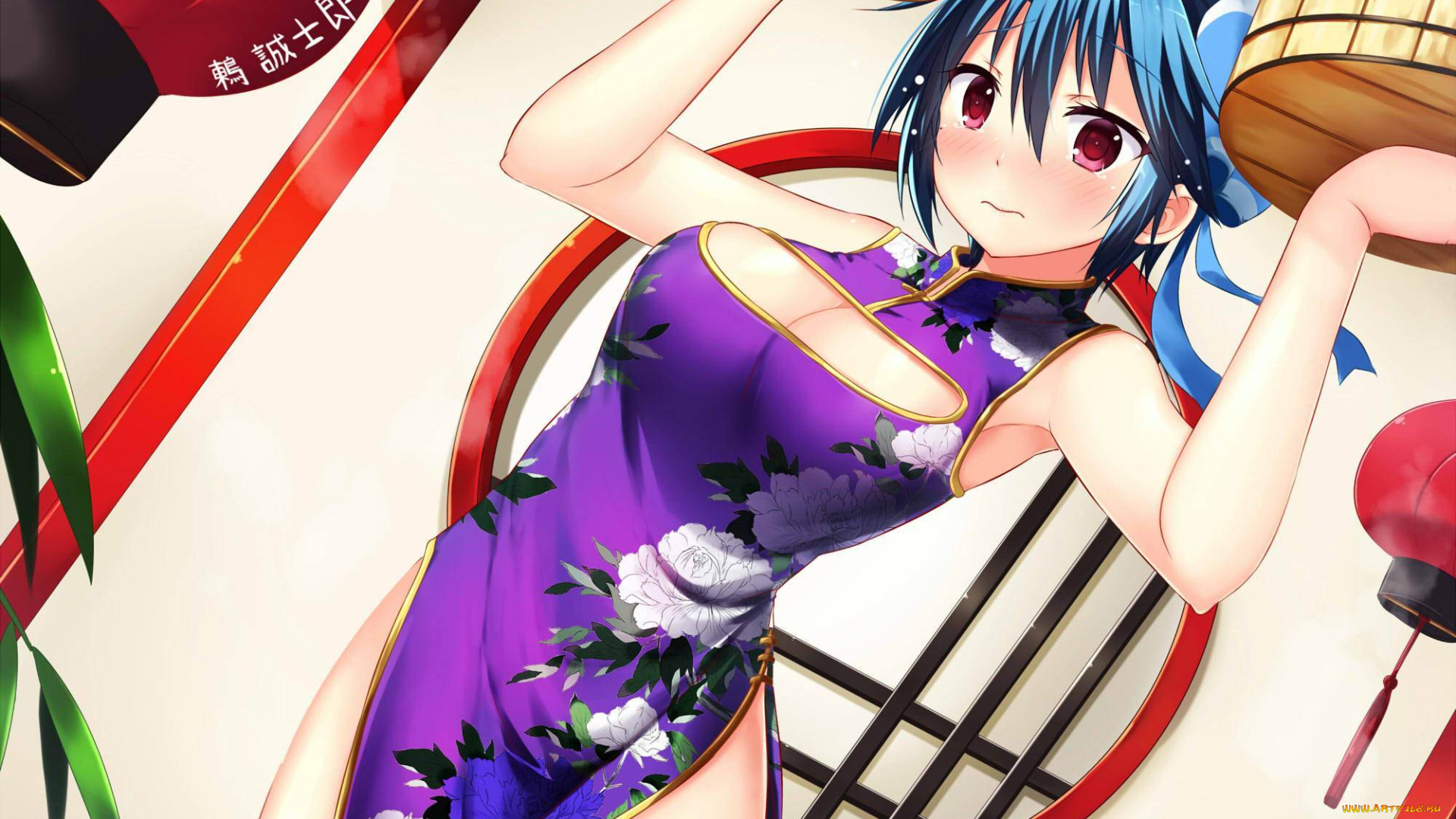 аниме, nisekoi, взгляд, еда, tsugumi, девушка, art, kahookashii, юката, декольте, смущение