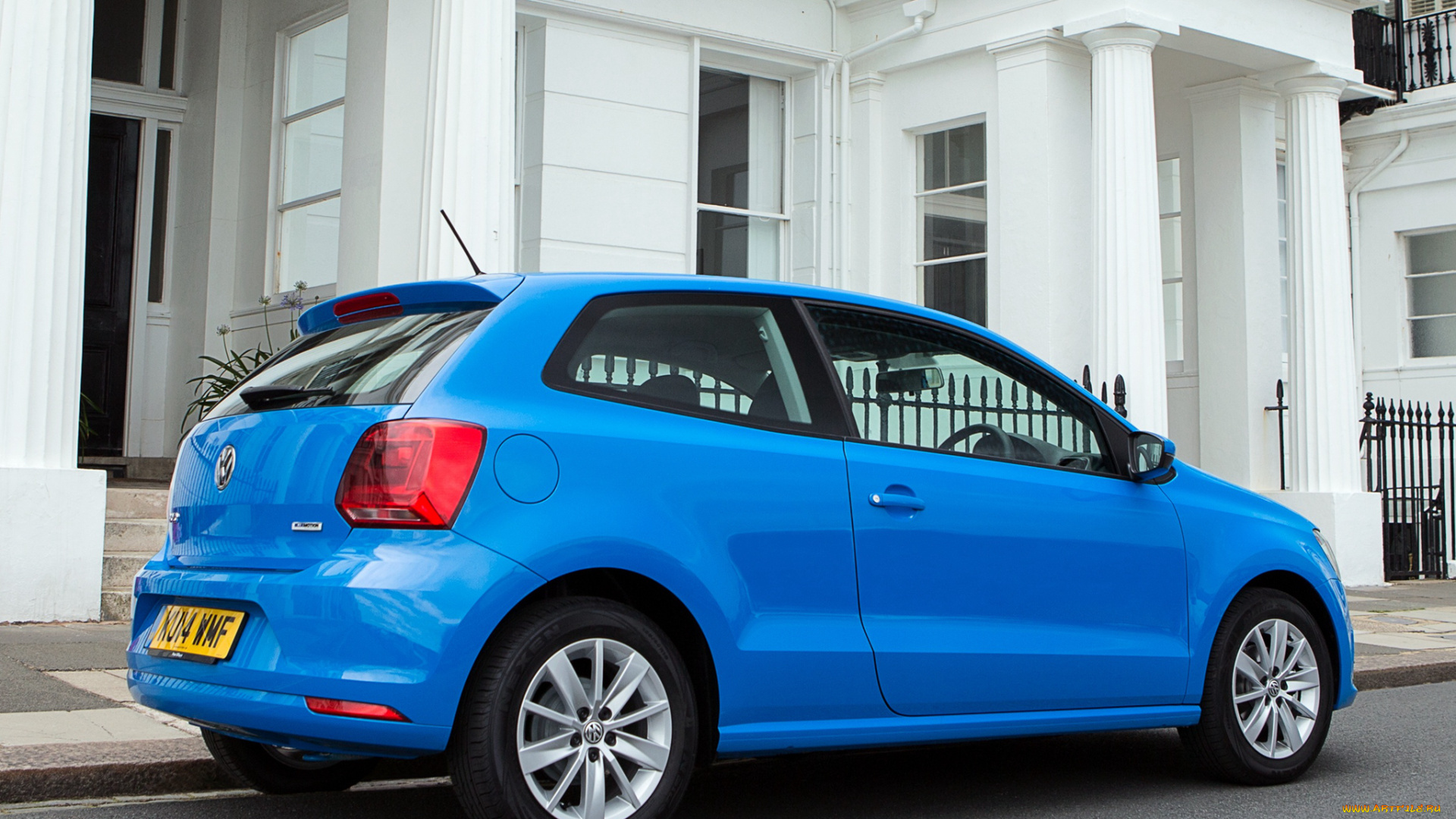 автомобили, volkswagen, polo, синий, 2014г, typ, 6r, uk-spec, 3-door