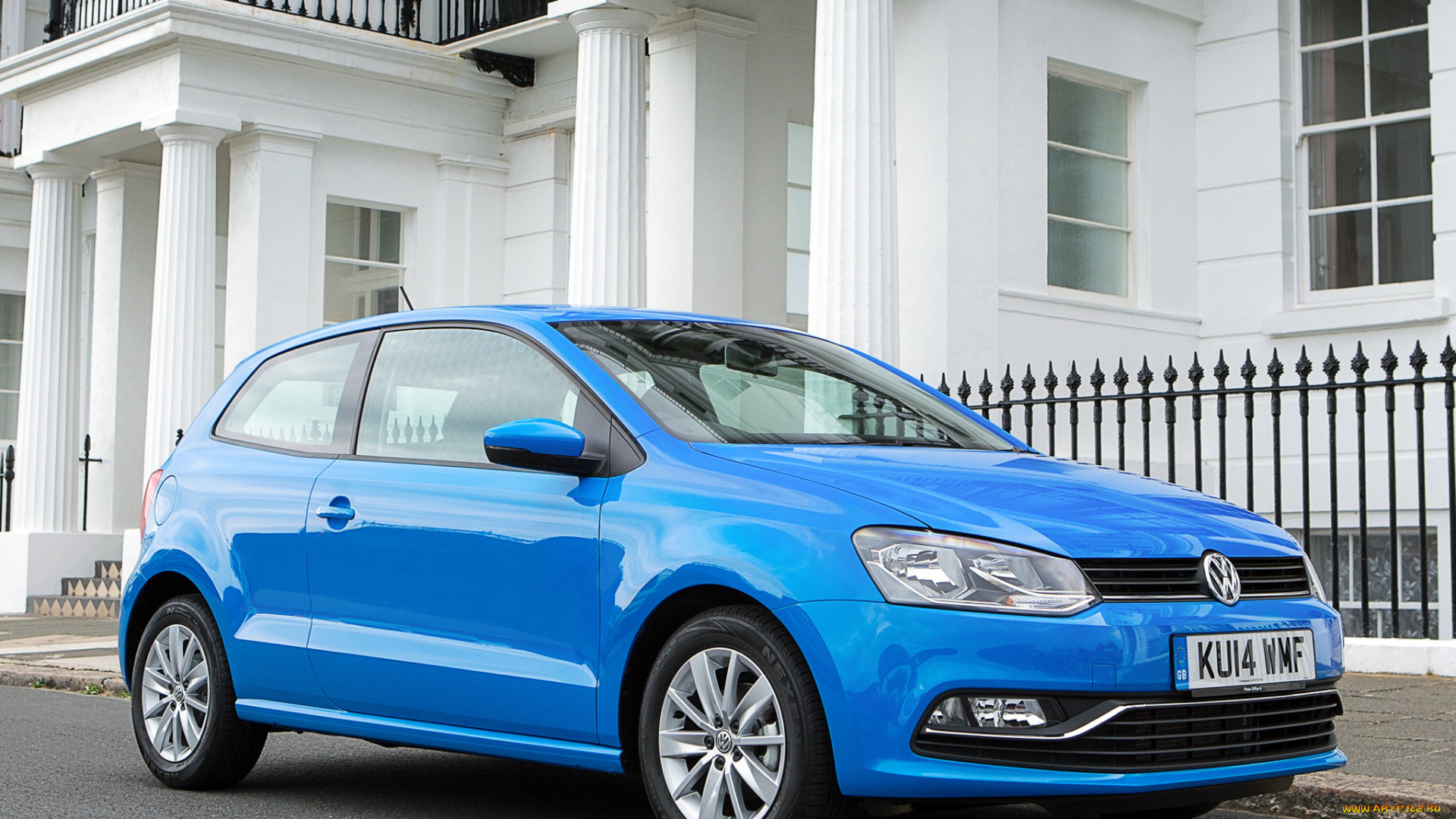 автомобили, volkswagen, синий, 2014г, typ, 6r, uk-spec, 3-door, polo