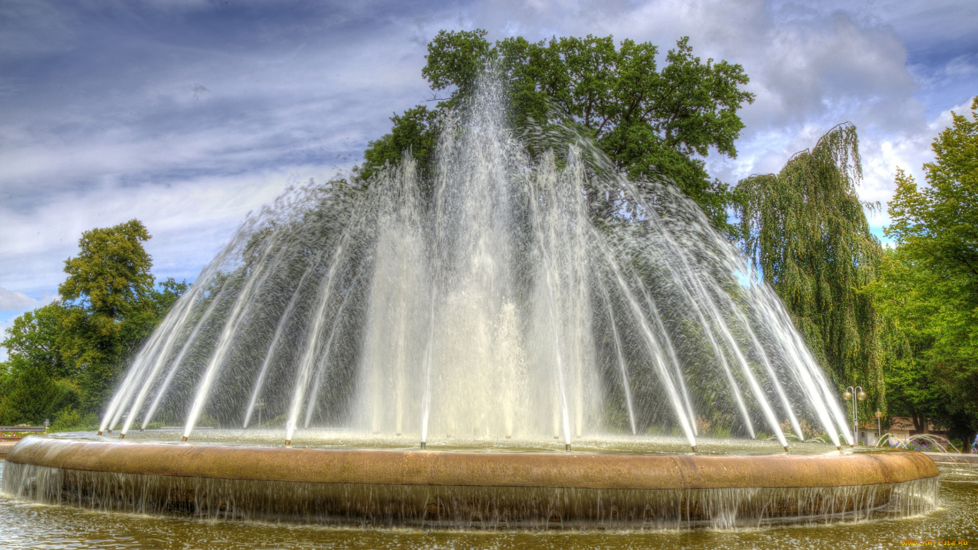 bad, oeynhausen, , germany, города, -, фонтаны, бассейн, фонтан