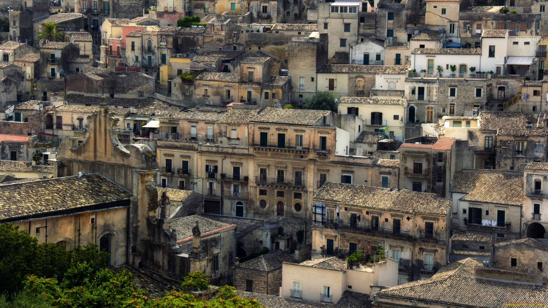 италия, модика, города, -, здания, , дома, дома, модика, италия, modica