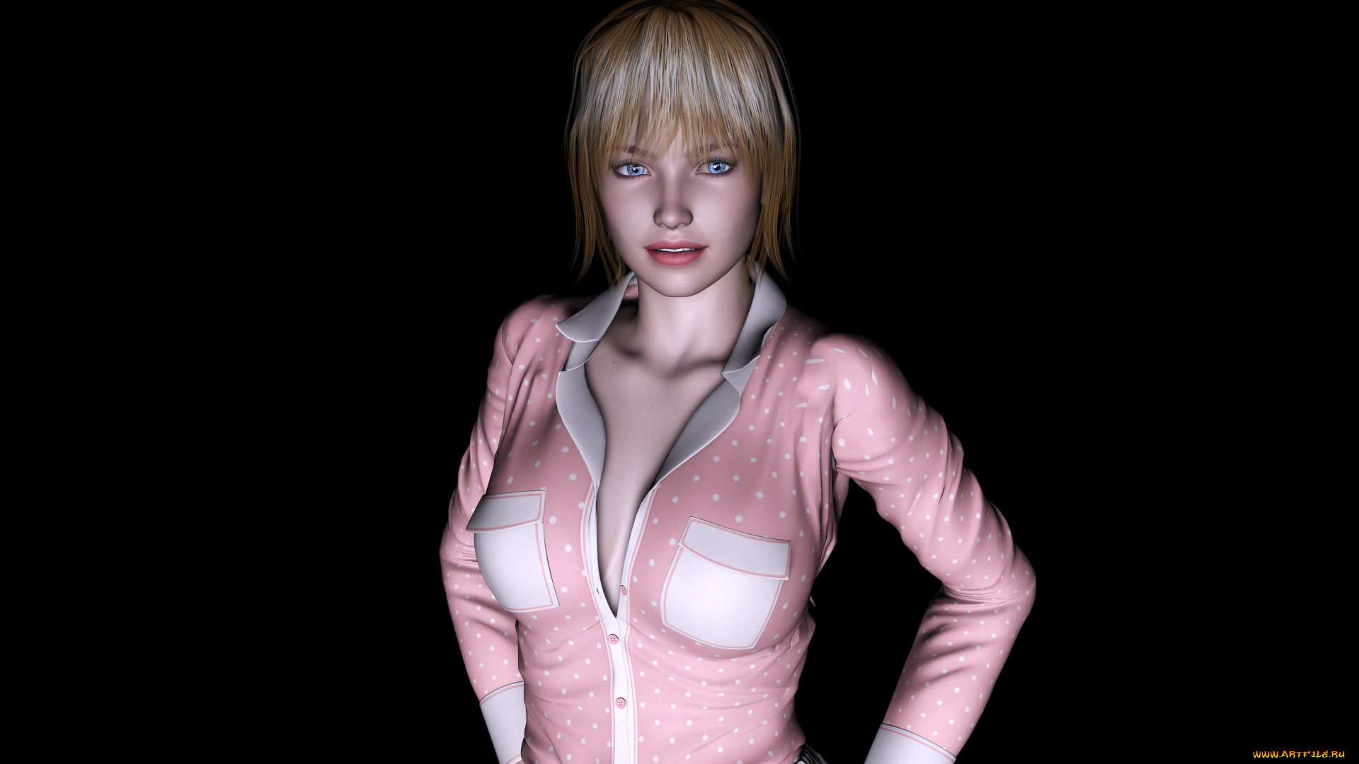 monika, 3д, графика, люди, , people, девушка, взгляд, фон