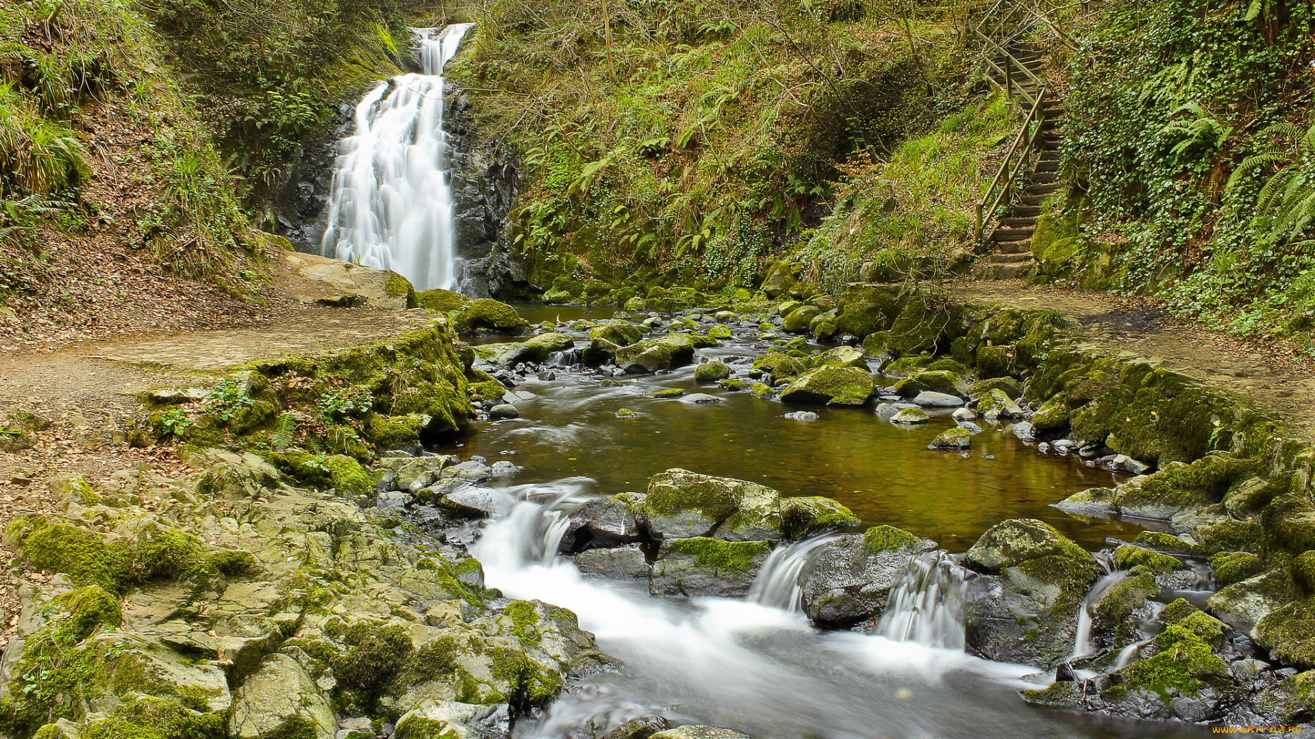 природа, водопады, река, водопад