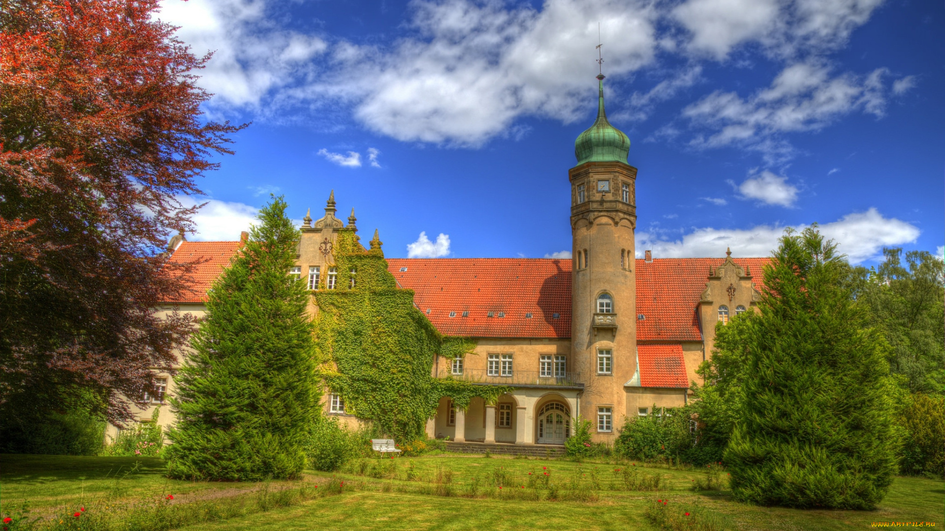 ulenburg, castle, , lohne, , germany, города, -, дворцы, , замки, , крепости, парк, замок