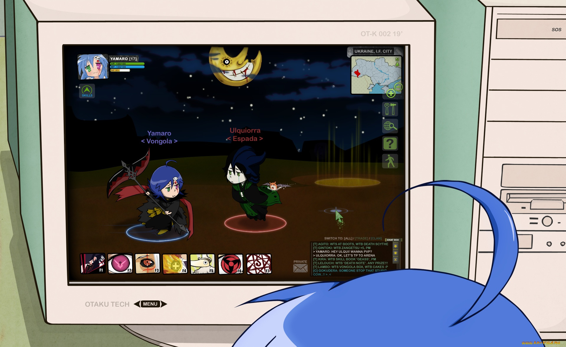 аниме, *unknown, , другое, игра, монитор