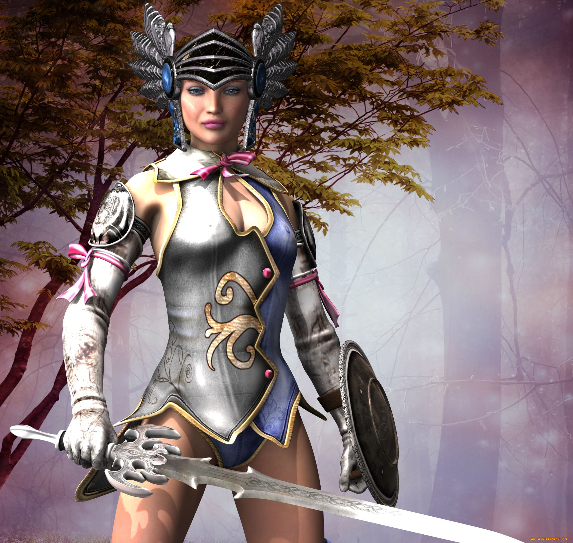 3д, графика, амазонки, , amazon, девушка, взгляд