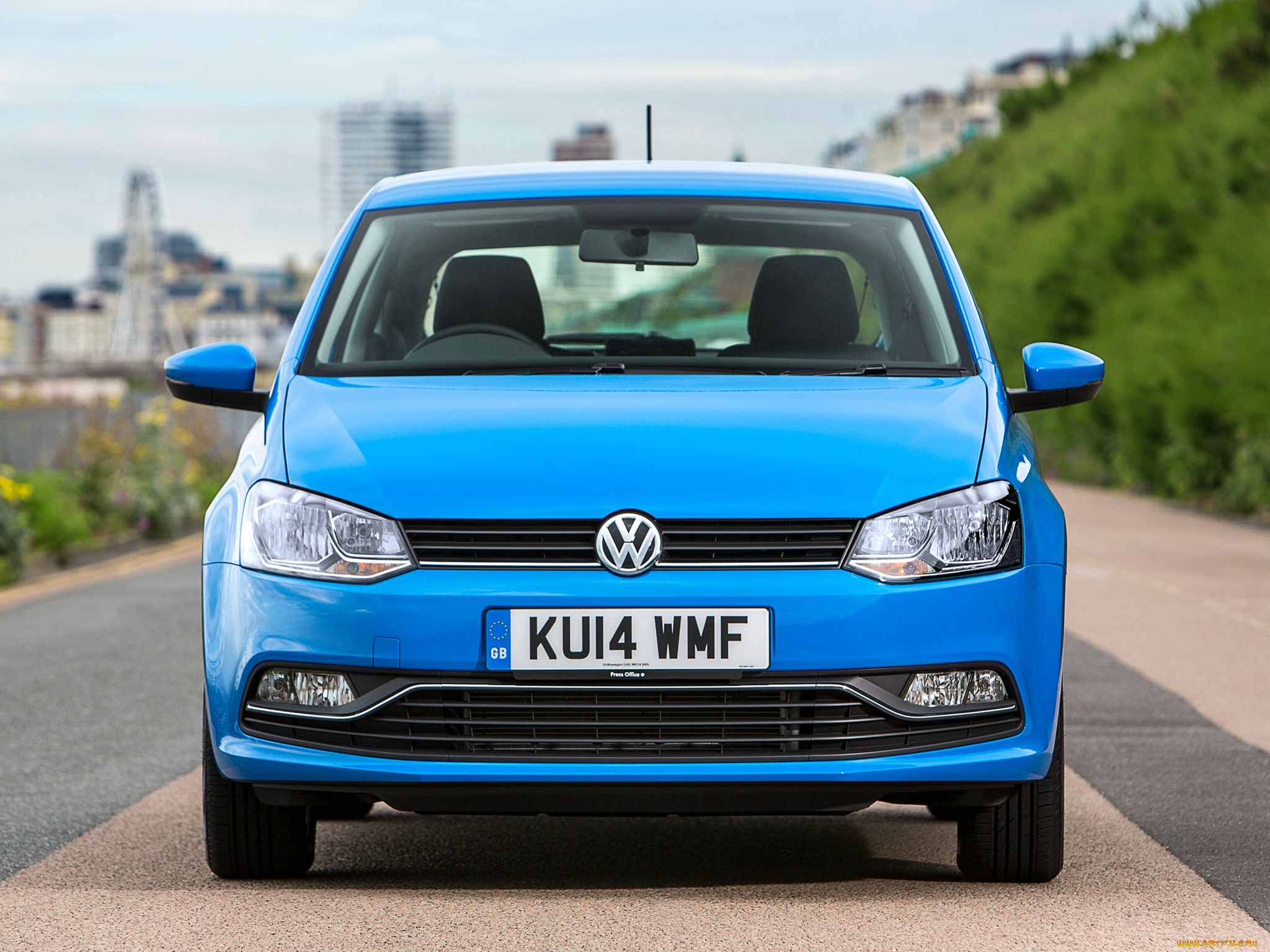 автомобили, volkswagen, polo, 2014г, typ, 6r, uk-spec, 3-door, синий