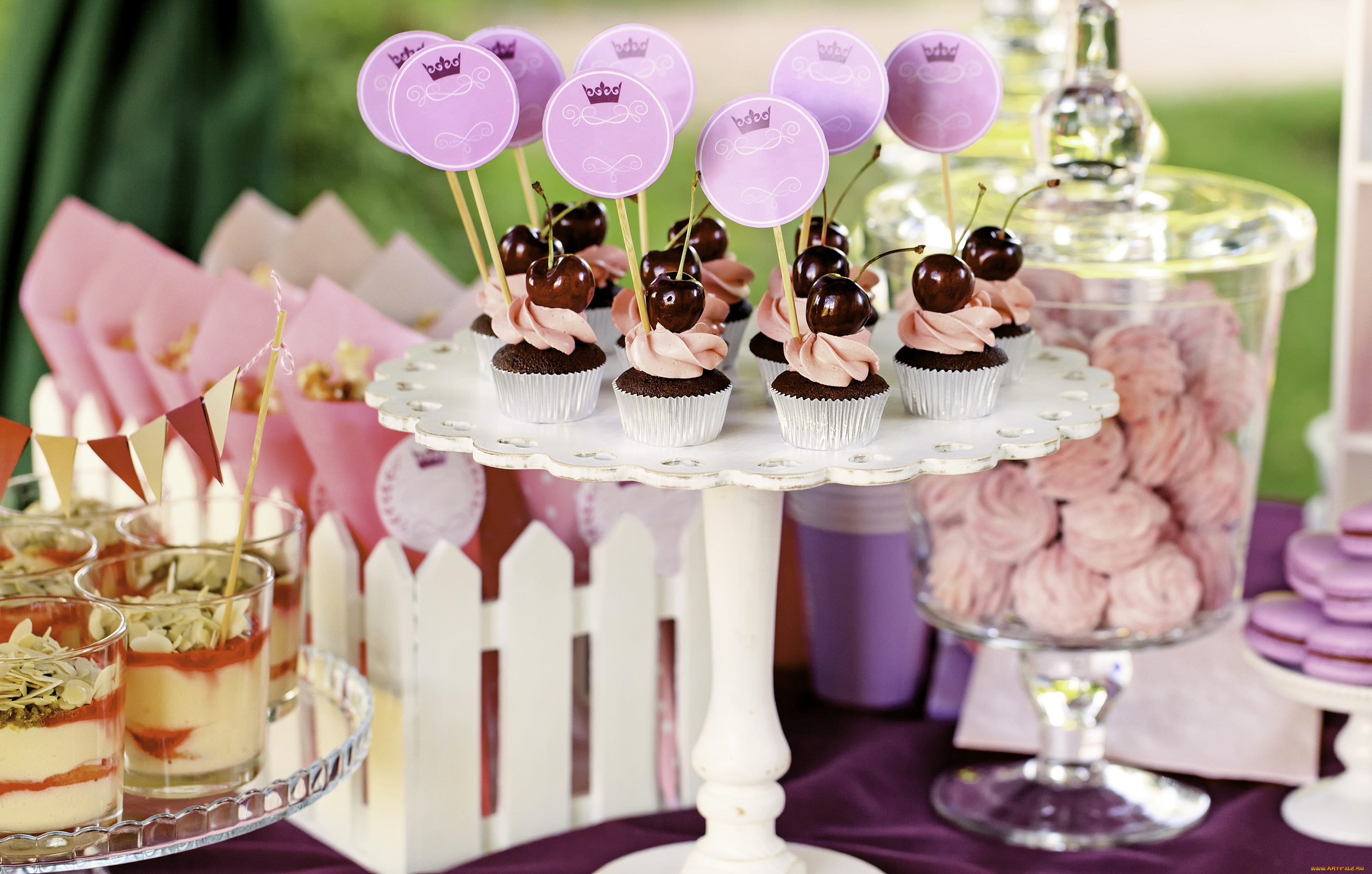 еда, пирожные, , кексы, , печенье, десерт, выпечка, кексы, крем, черешня